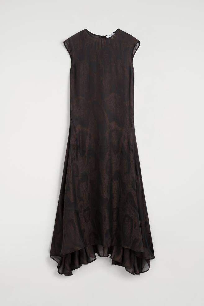 ROBE MIDI EN JACQUARD MOTIF ANIMALIER - BRUN / MOTIF ANIMALIER - 1