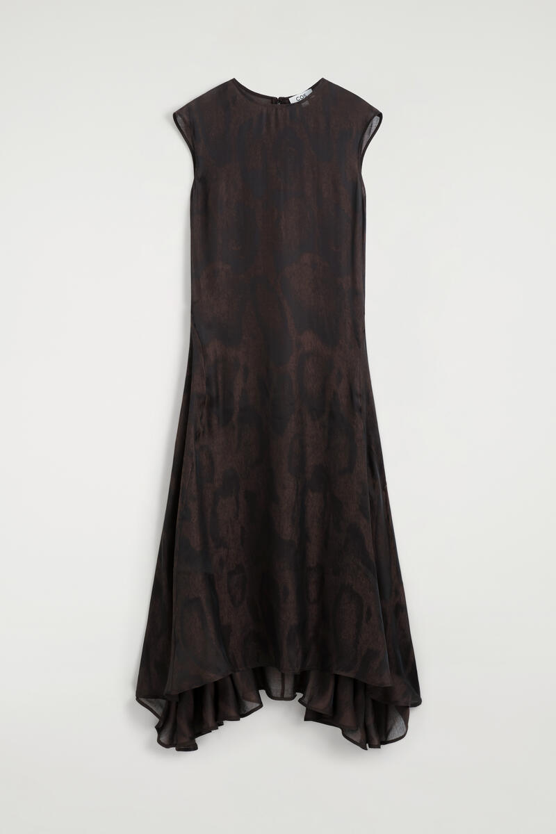 Animal-Jacquard Midi Dress