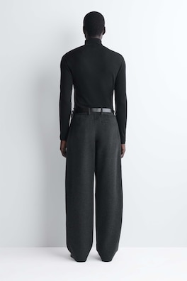 SLIM WOOL-JERSEY ROLLNECK TOP — BLACK 4