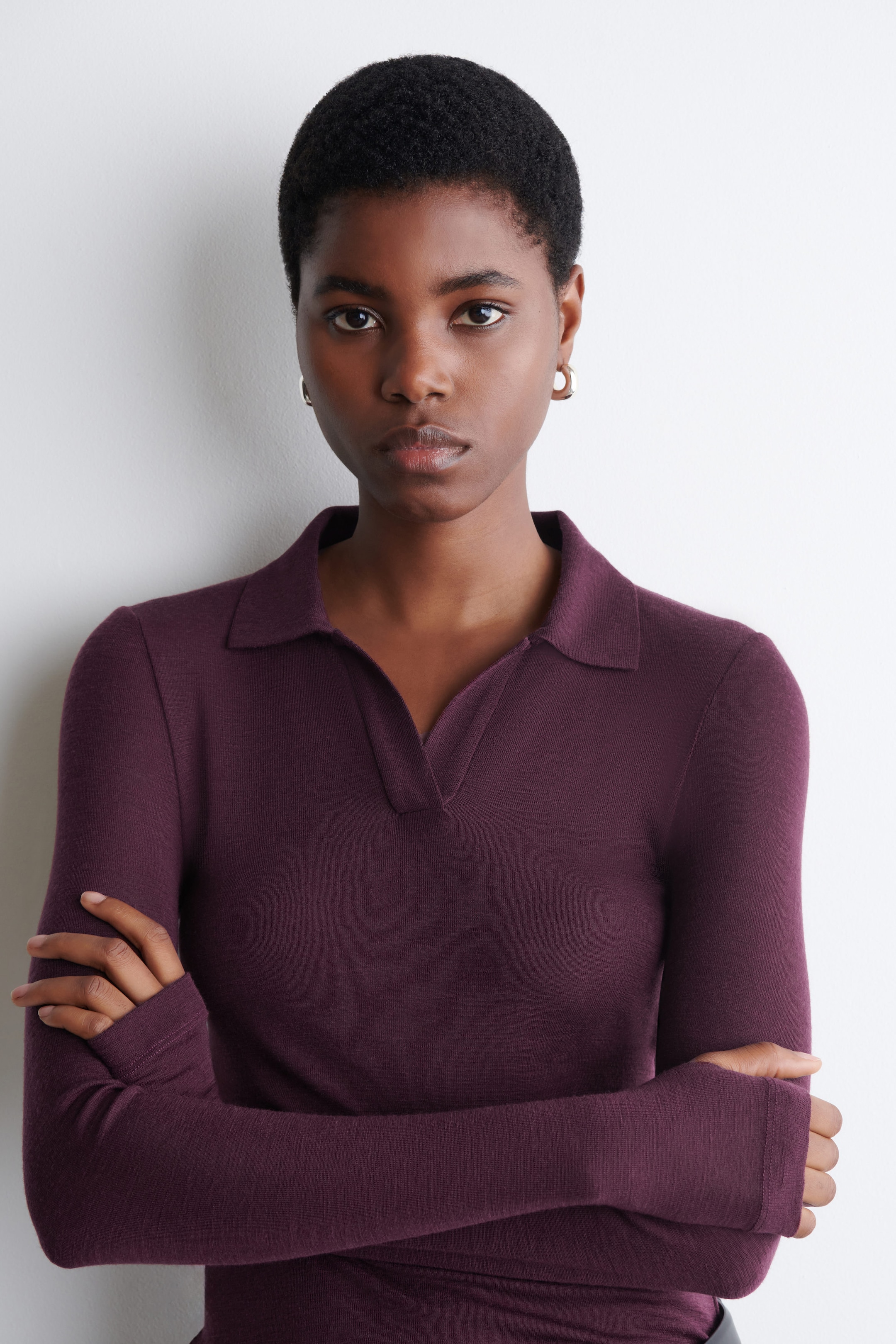 MERINO WOOL POLO SHIRT