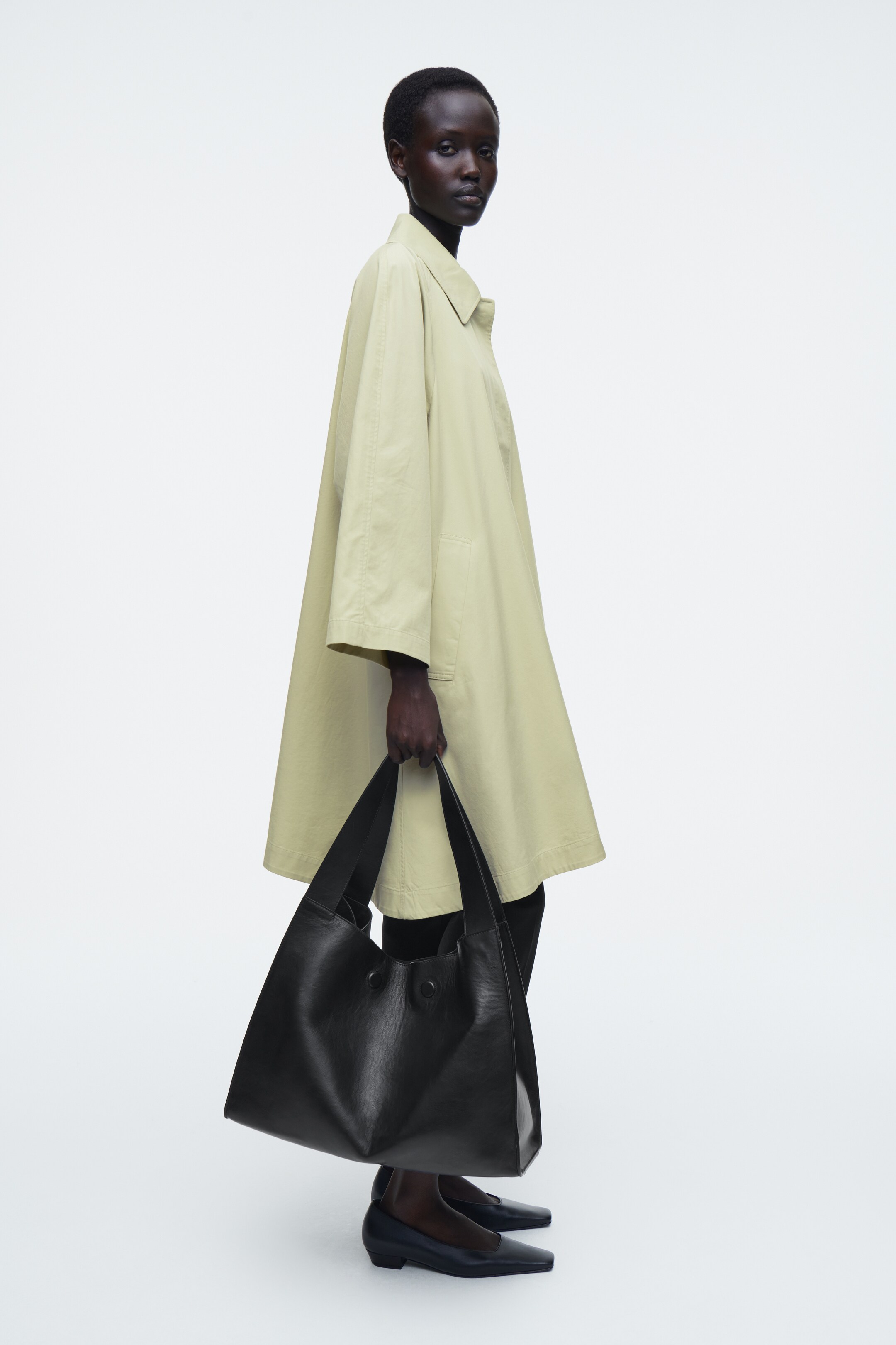 Agrandir l'image: MANTEAU DE MI-SAISON OVERSIZE VOLUMINEUX - VERT CLAIR - FEMME | H&M CH 3