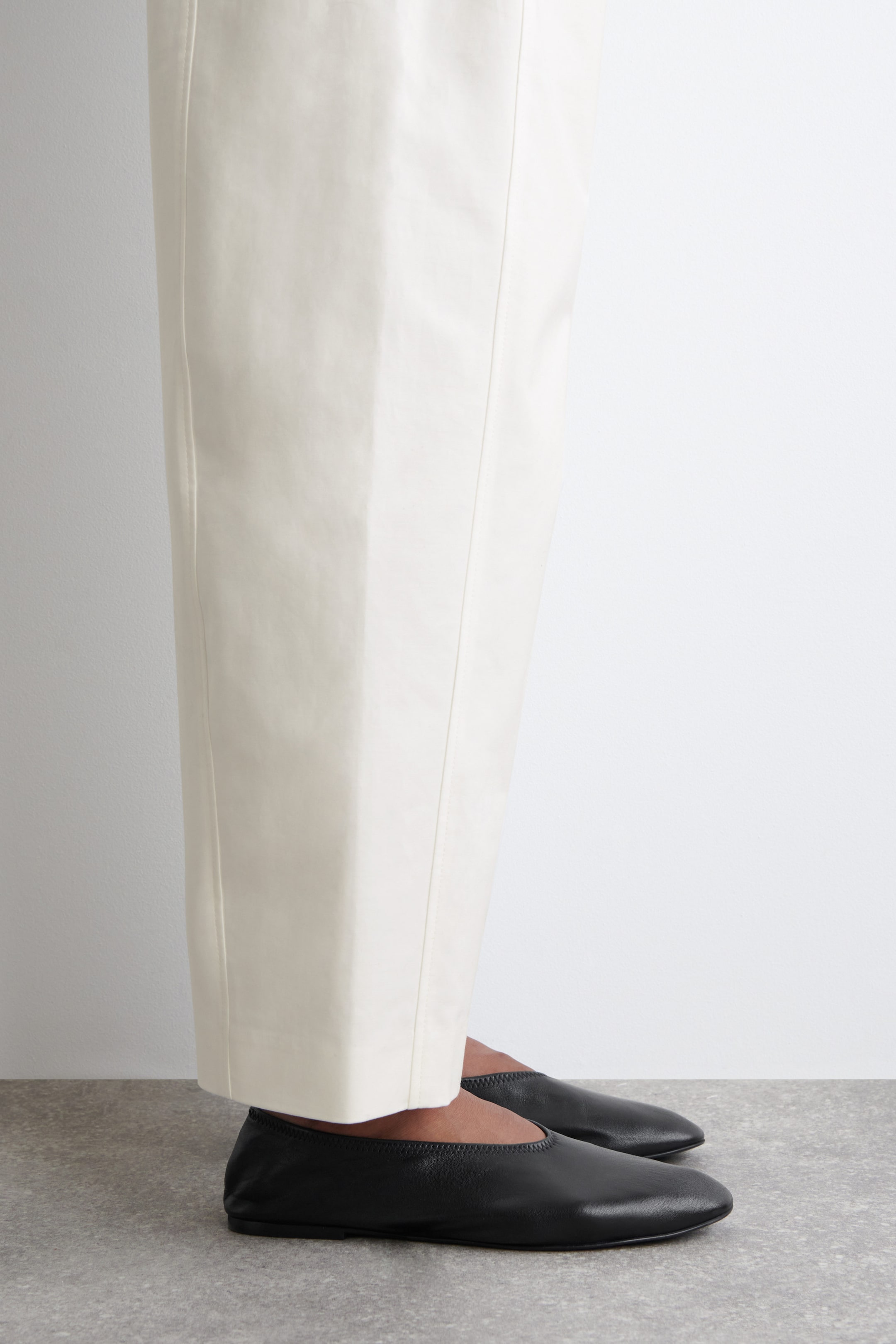 PIMA COTTON BARREL-LEG PANTS