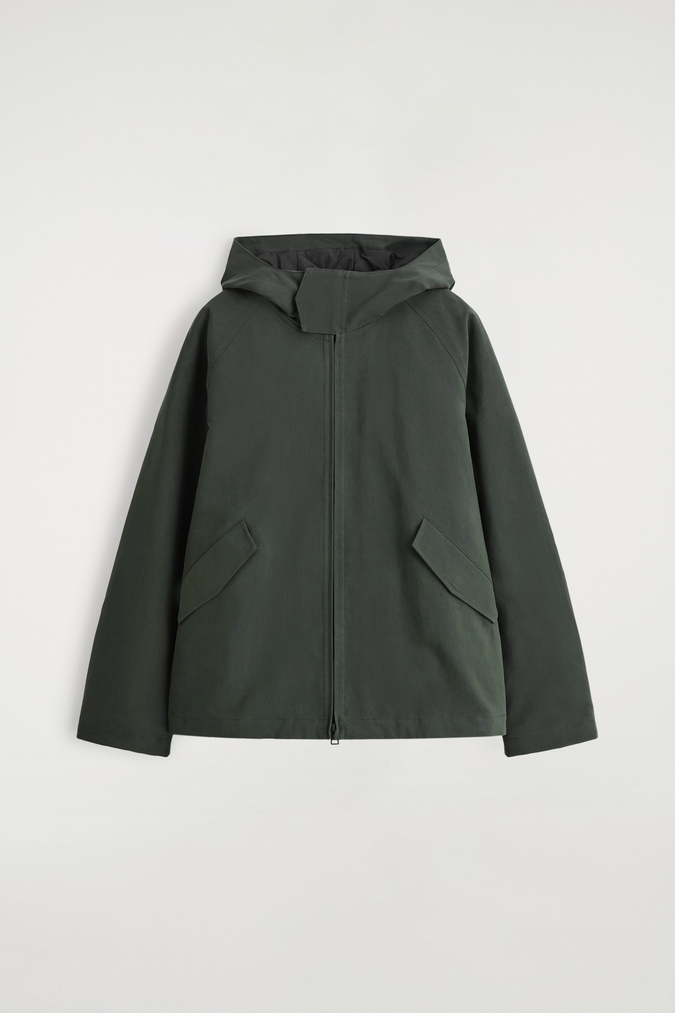TECHNICAL COTTON HOODED JACKET