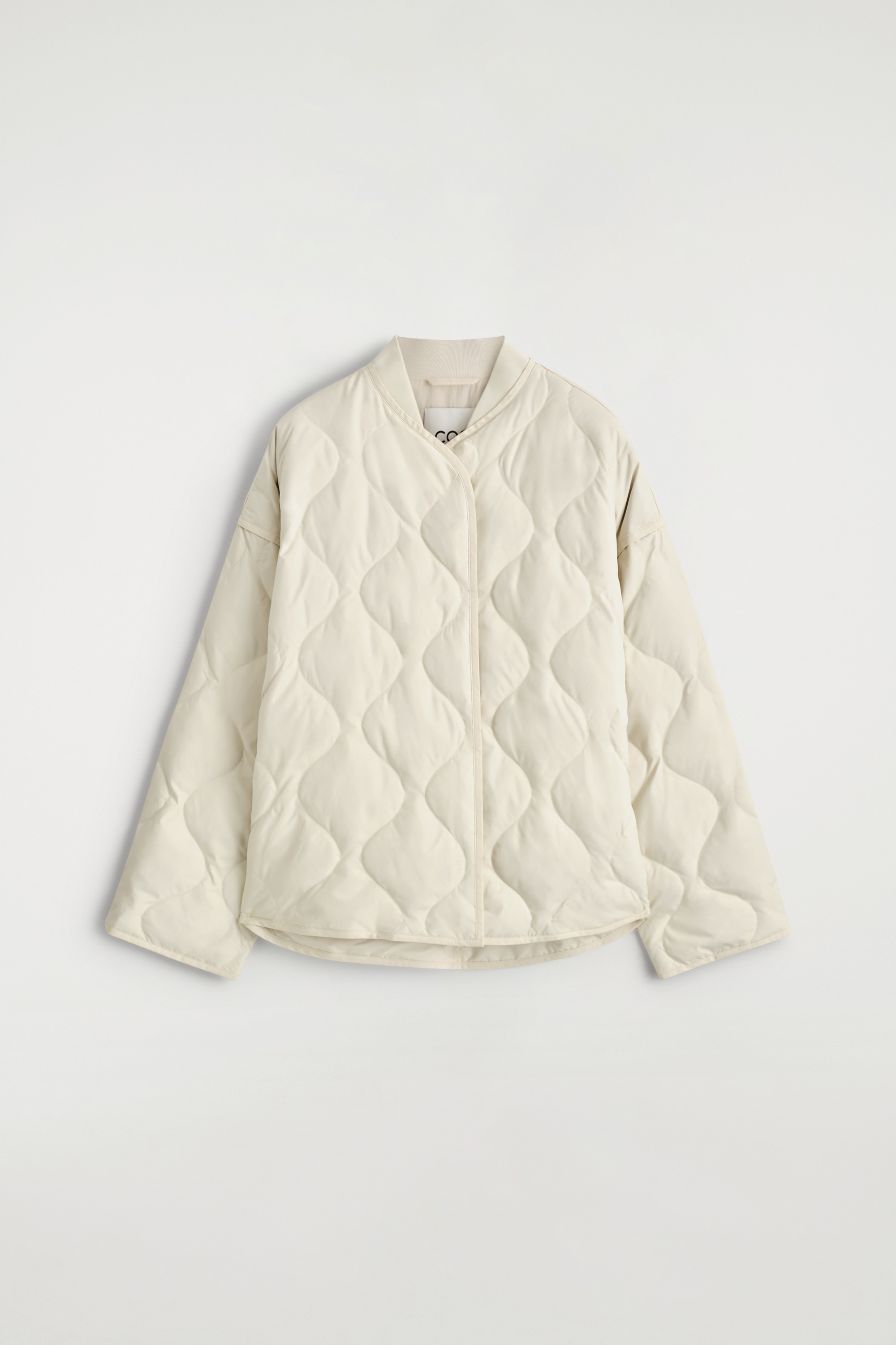 GIACCA OVERSIZE TRAPUNTATA - AVORIO/MARRONE SCURO