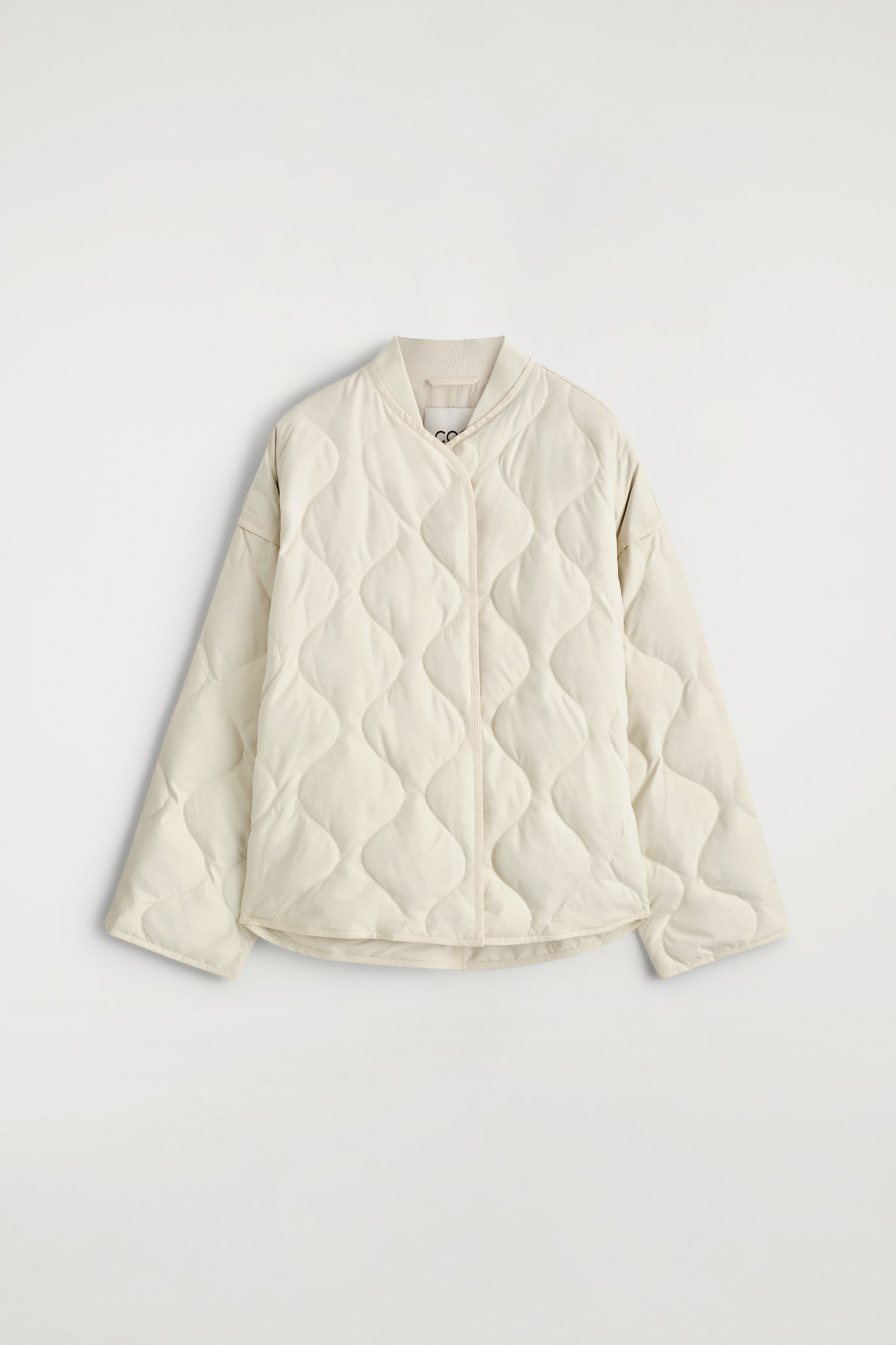 VESTE OVERSIZE MATELASSÉE - IVOIRE/BRUN FONCÉ - 2