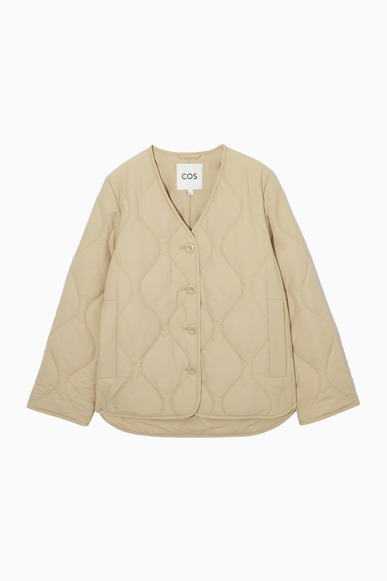 PADDED LINER JACKET — BEIGE
