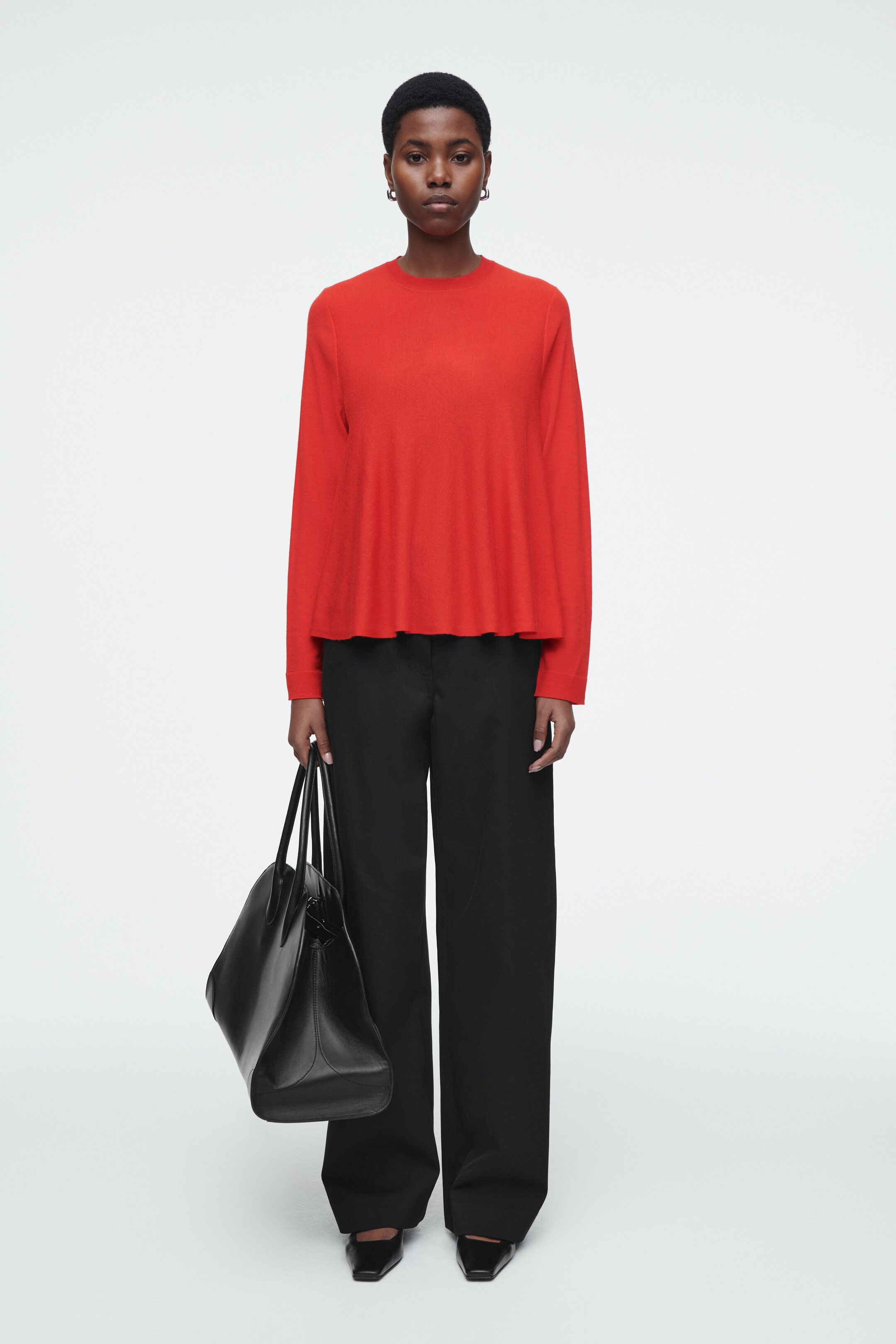 Ver imagen más grande: JERSEY EN TRAPECIO DE LANA MERINO - ROJO - MUJER | H&M ES 3