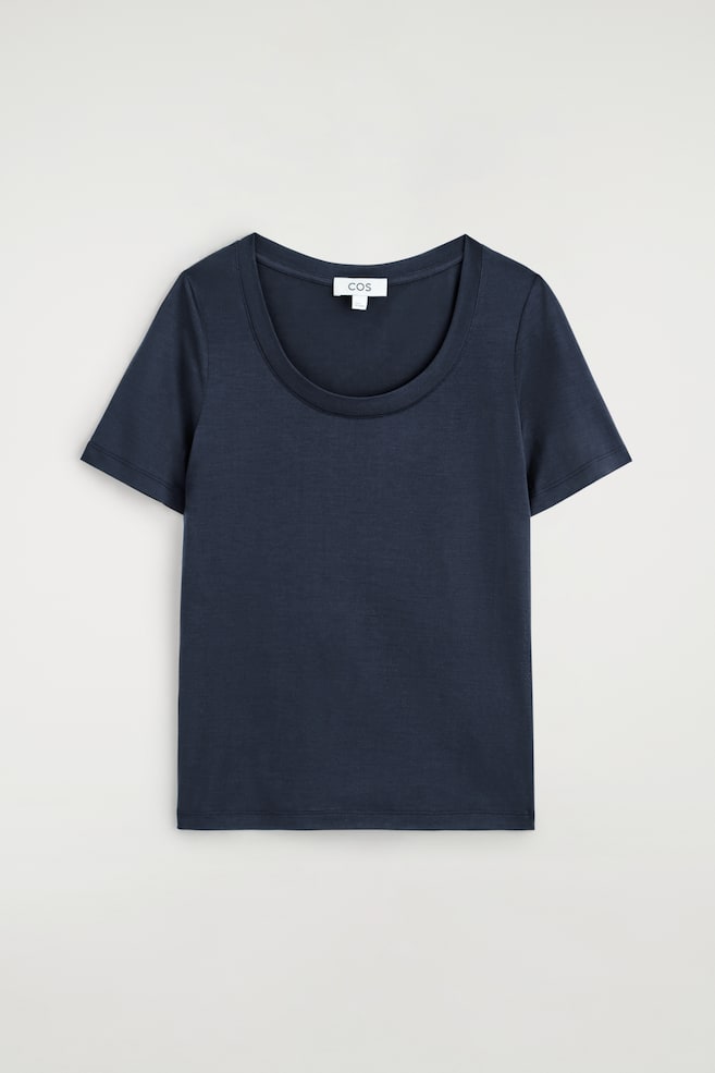 CAMISETA SEDA SLIM FIT - AZUL MARINO/MARFIL/GRIS JASPEADO/ROSA/MARRÓN JASPEADO - 1