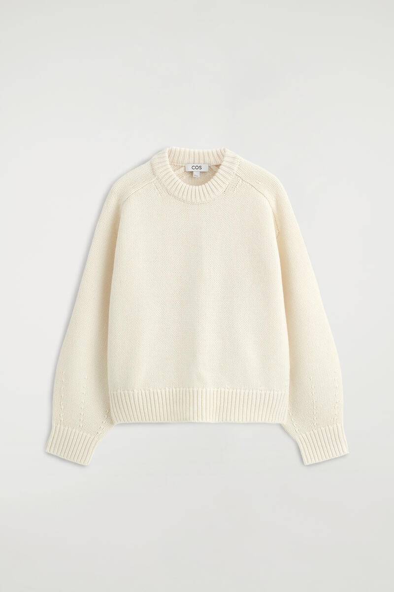 Rounded Wool Crew-Neck Sweater