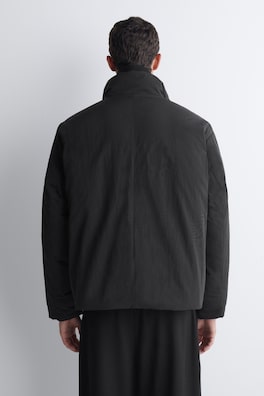 PADDED MOCK-NECK DOWN JACKET — BLACK 4