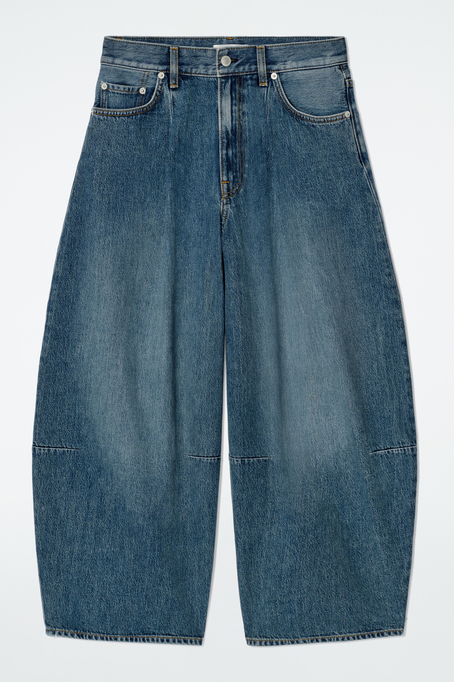 JEANS TWINE DAL TAGLIO BARREL - BLU MEDIO/BEIGE CHIARO/BLU SCURO/ROSA CHIARO - 2