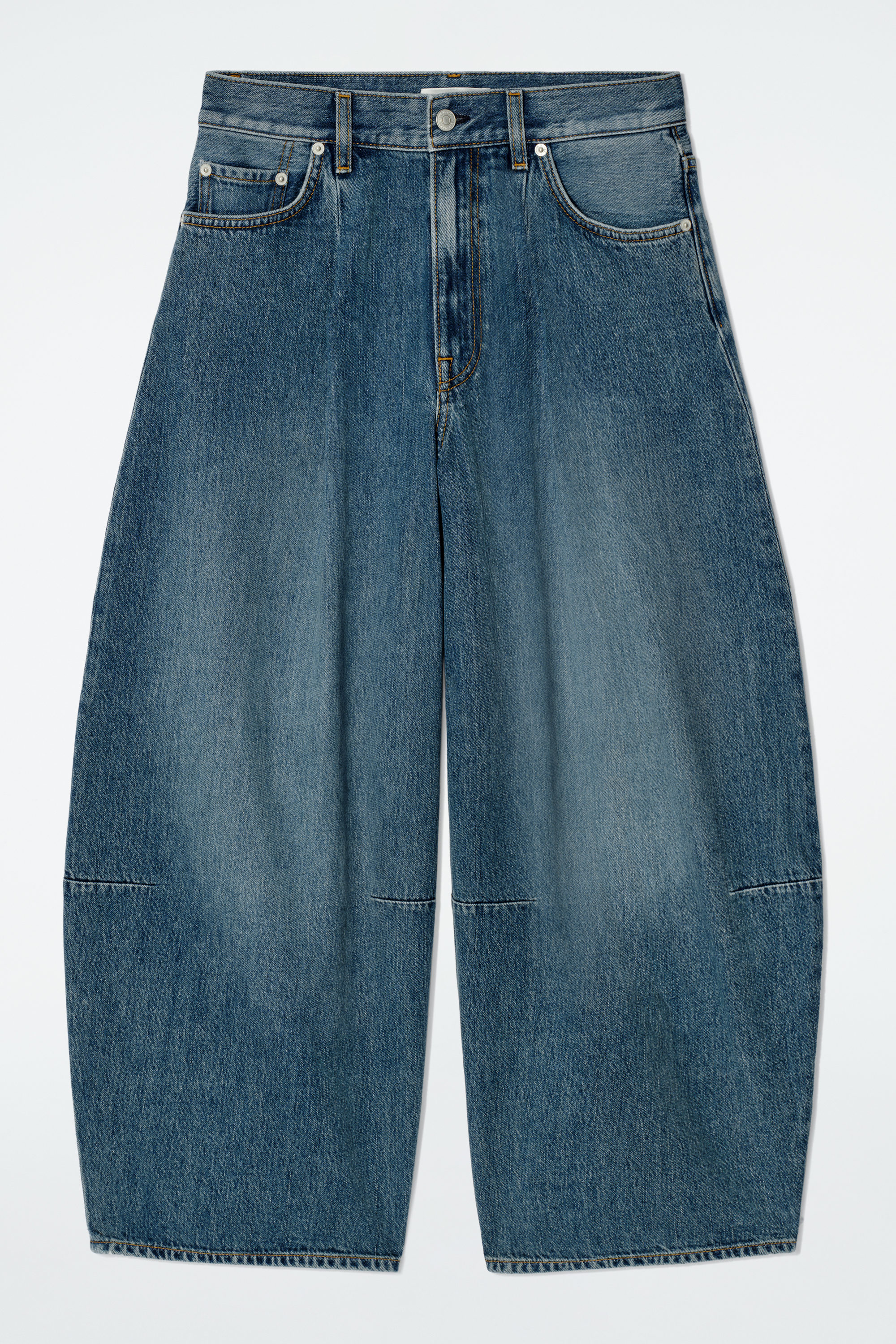 TWINE BARREL-LEG JEANS - MID BLUE | COS