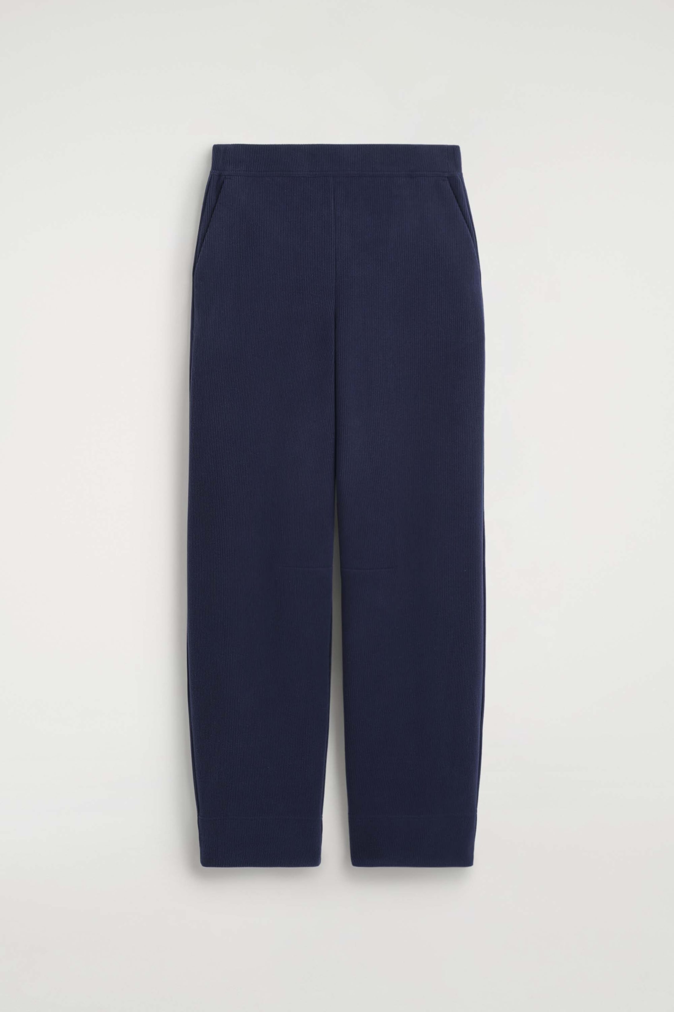 CORDUROY-JERSEY WIDE-LEG PANTS