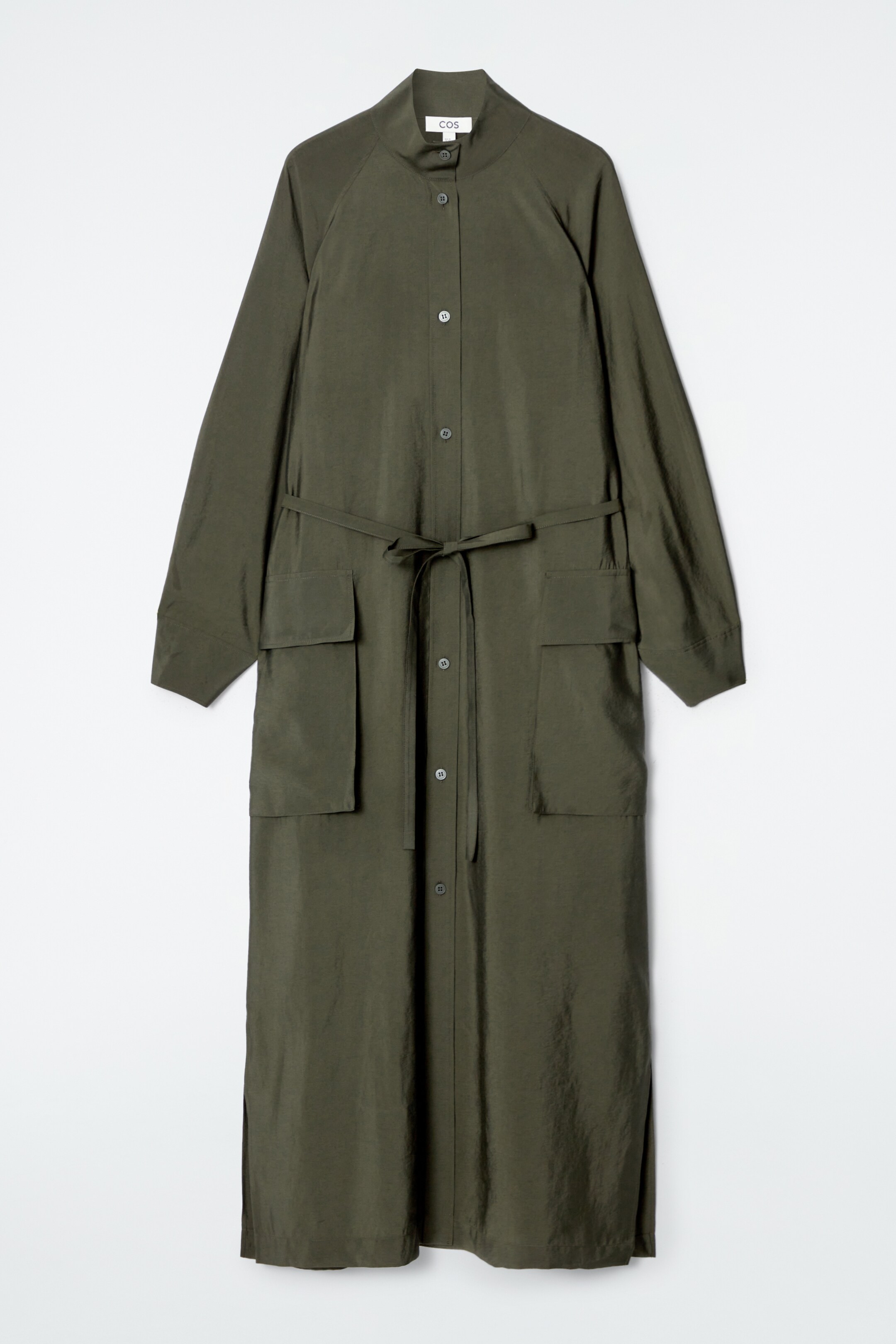 Agrandir l'image: ROBE-CHEMISE WORKWEAR CEINTURÉE - VERT FONCÉ - FEMME | H&M BE 6