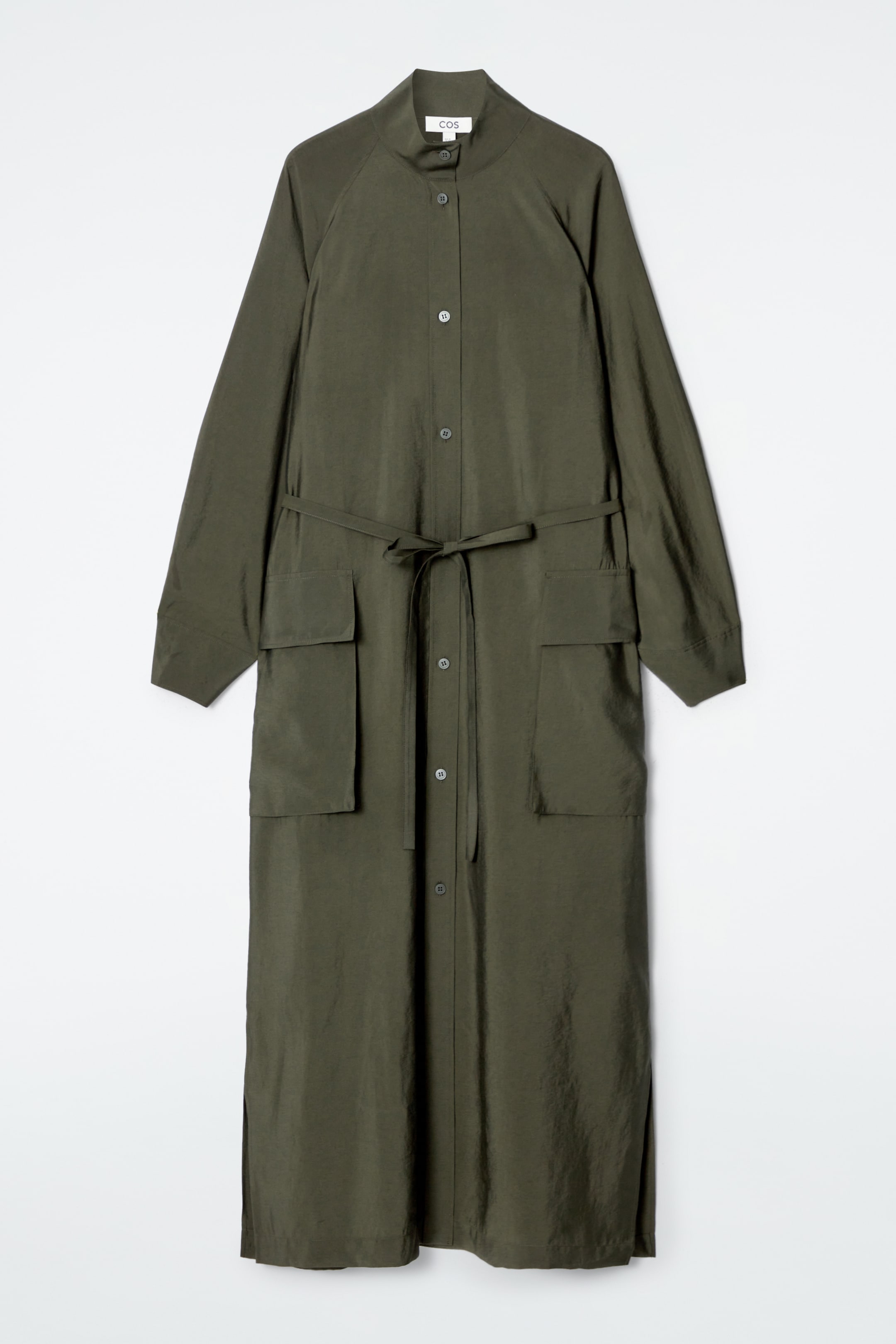 Ingrandisci l'immagine: UTILITY BELTED SHIRT DRESS - DARK GREEN - DONNA | H&M CH 6