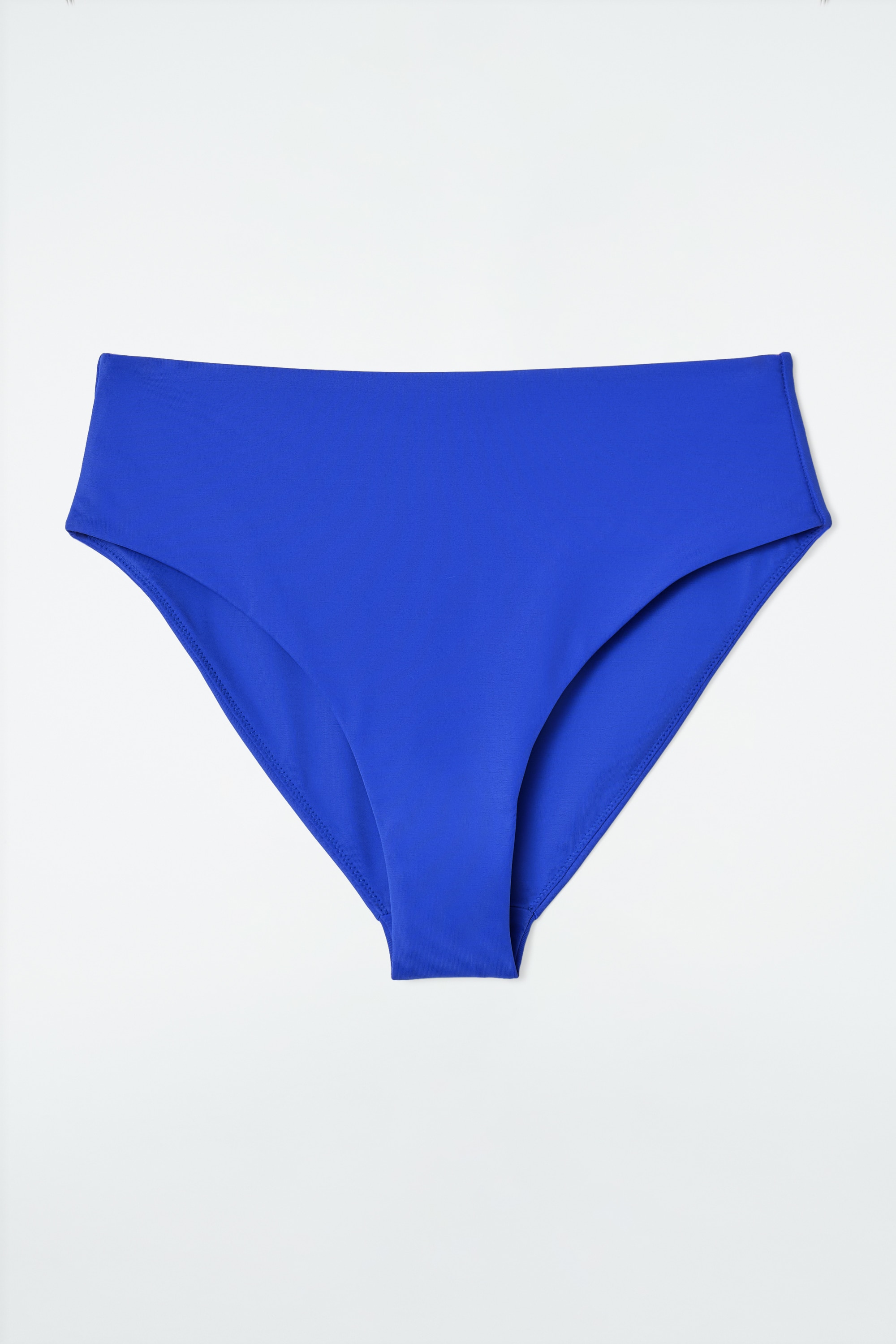 BAS BIKINI TAILLE HAUTE - BLEU/ROUGE ROUILLE