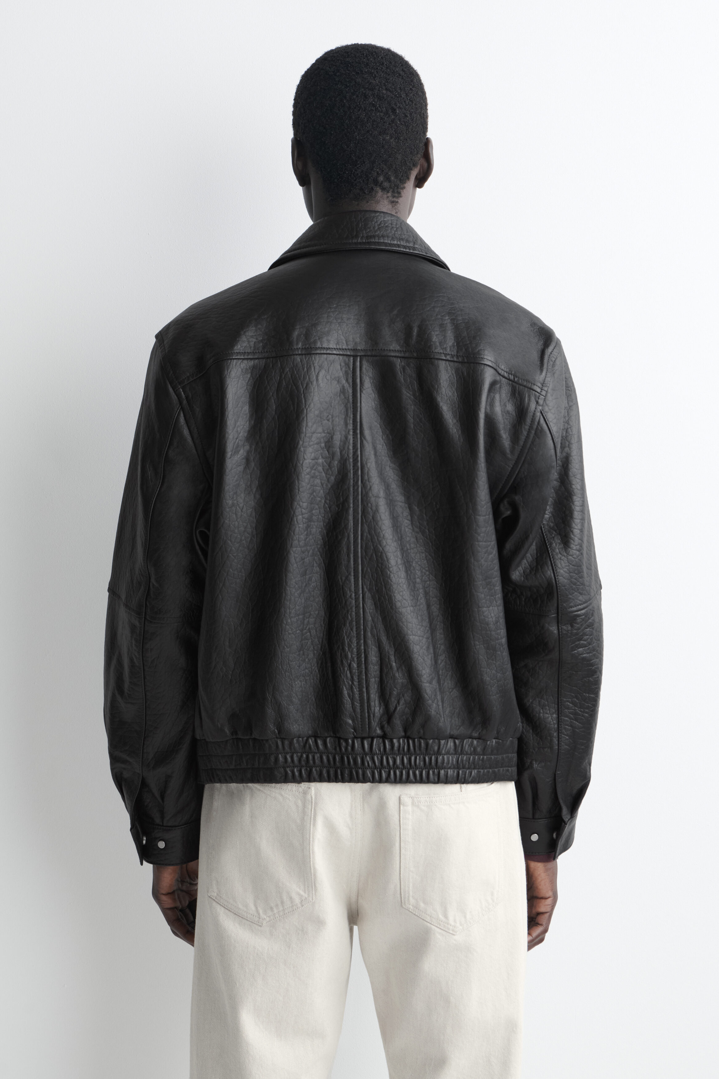 LEATHER FLIGHT JACKET - BLACK | COS US