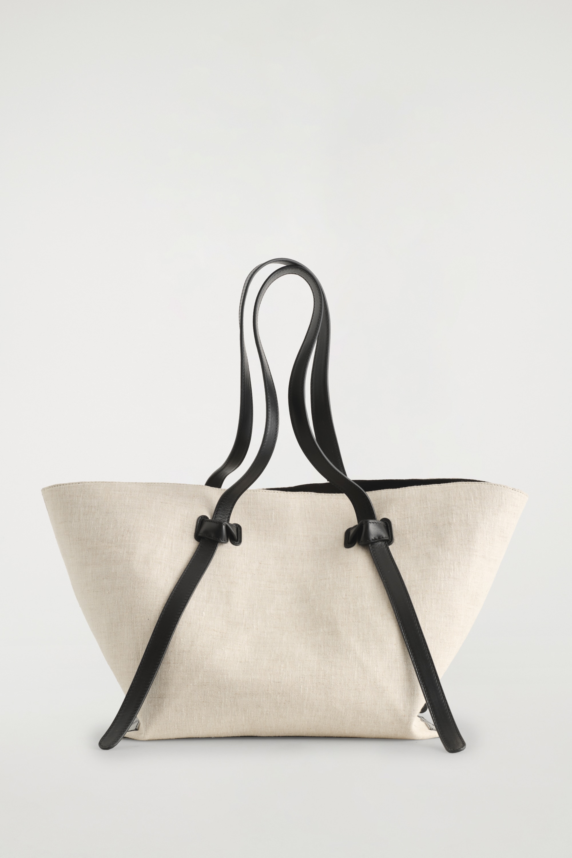 BORSA TOTE PINCH IN LINO - BEIGE