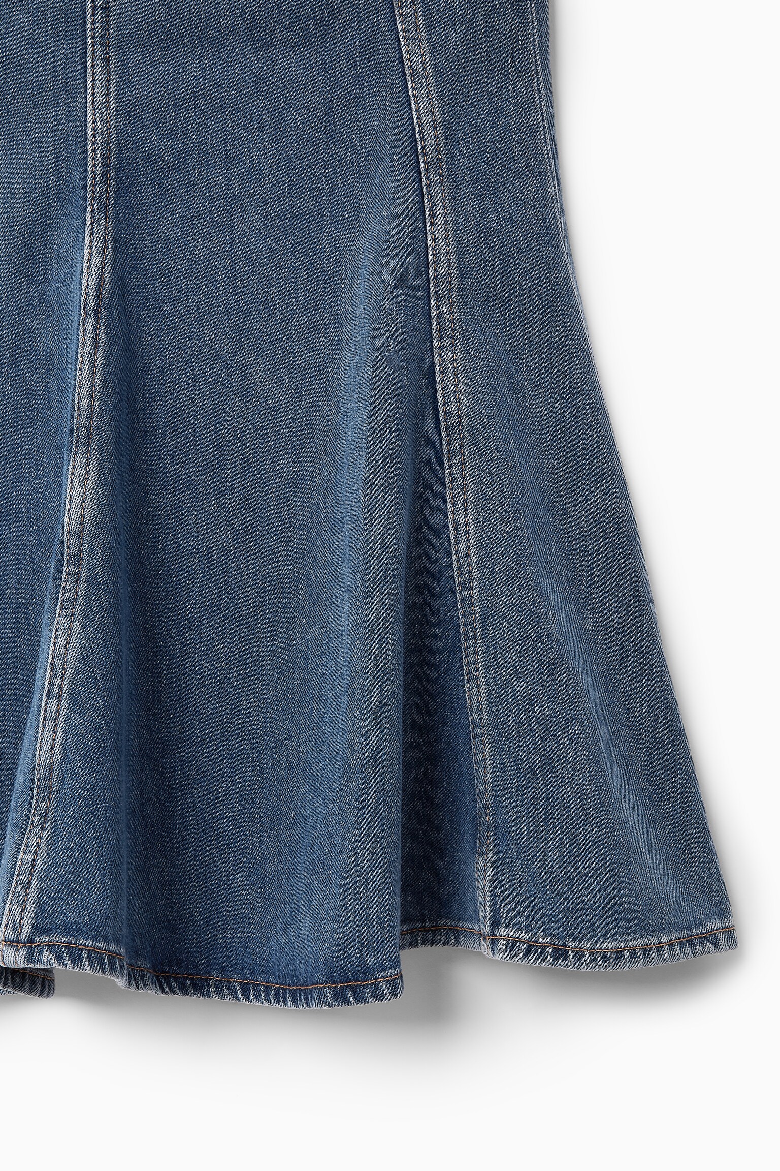AUSGESTELLTER JEANSROCK AUS MEHREREN BAHNEN - VERBLASSTES BLAU - 2