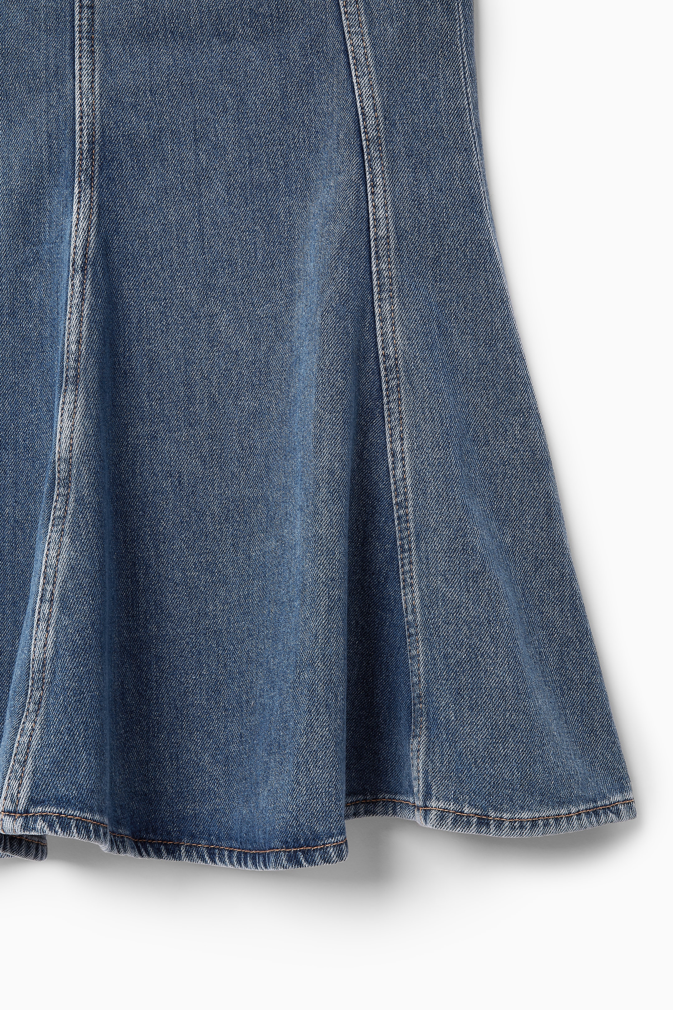 View larger image: PANELLED FLARED DENIM SKIRT - FADED BLUE - Ladies | H&M GB 3
