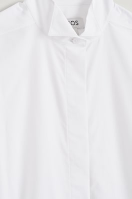 WING-COLLAR COTTON TUXEDO SHIRT — WHITE 6