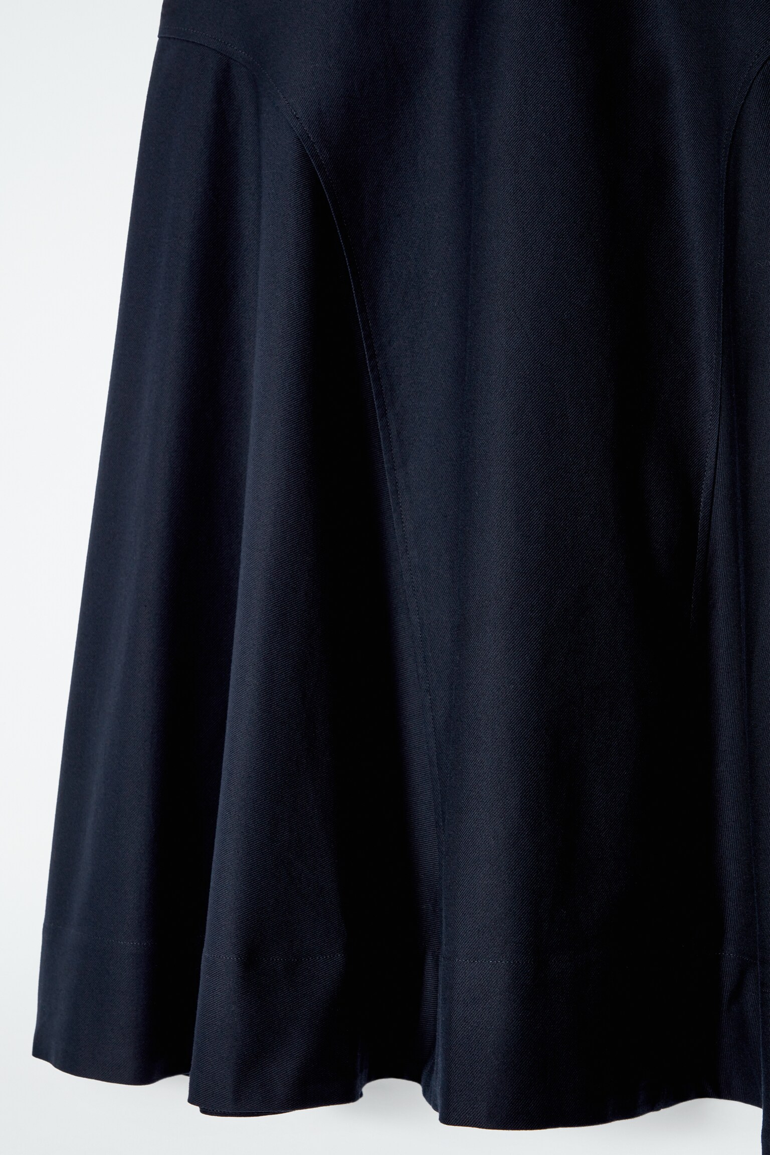 JUPE MIDI SILHOUETTE ARRONDIE - BLEU MARINE - 4