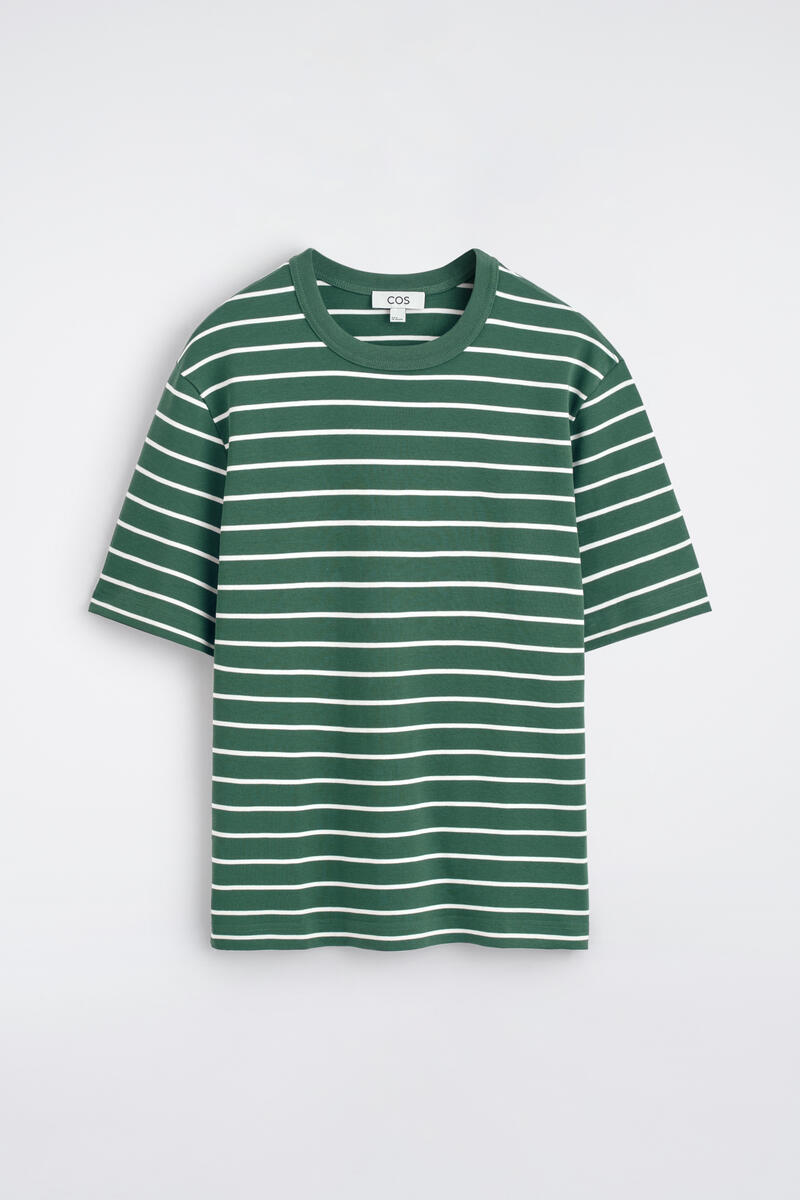 Interlock Cotton Crew-Neck T-Shirt in Green