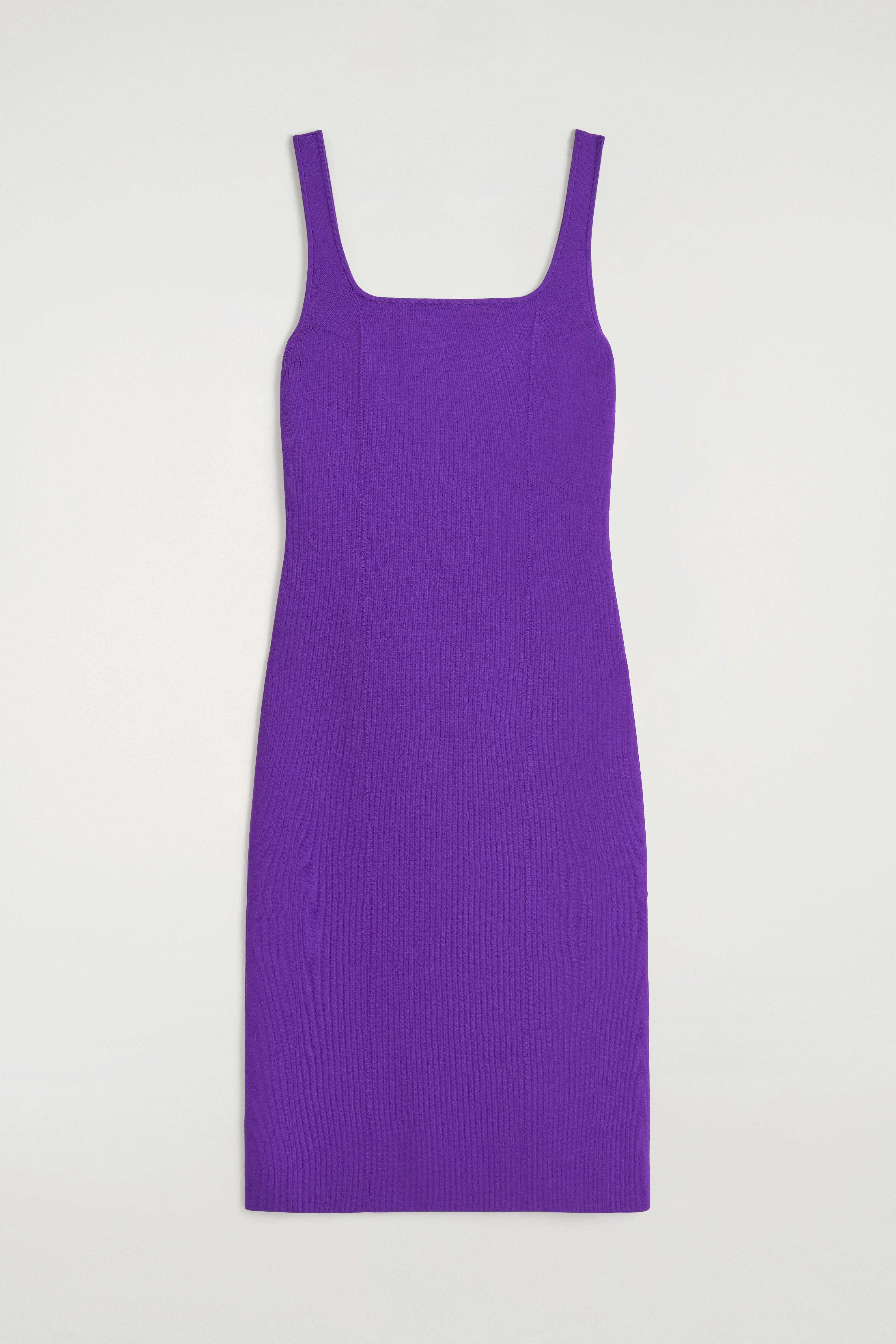 ABITO MIDI IN MAGLIA DALLA LINEA ADERENTE - VIOLA