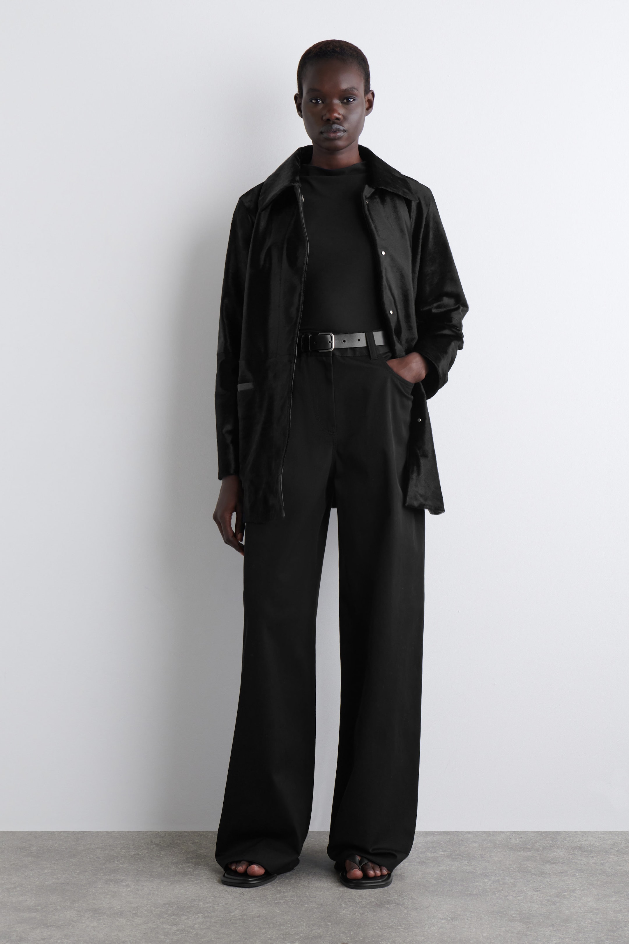 WIDE-LEG COTTON TROUSERS