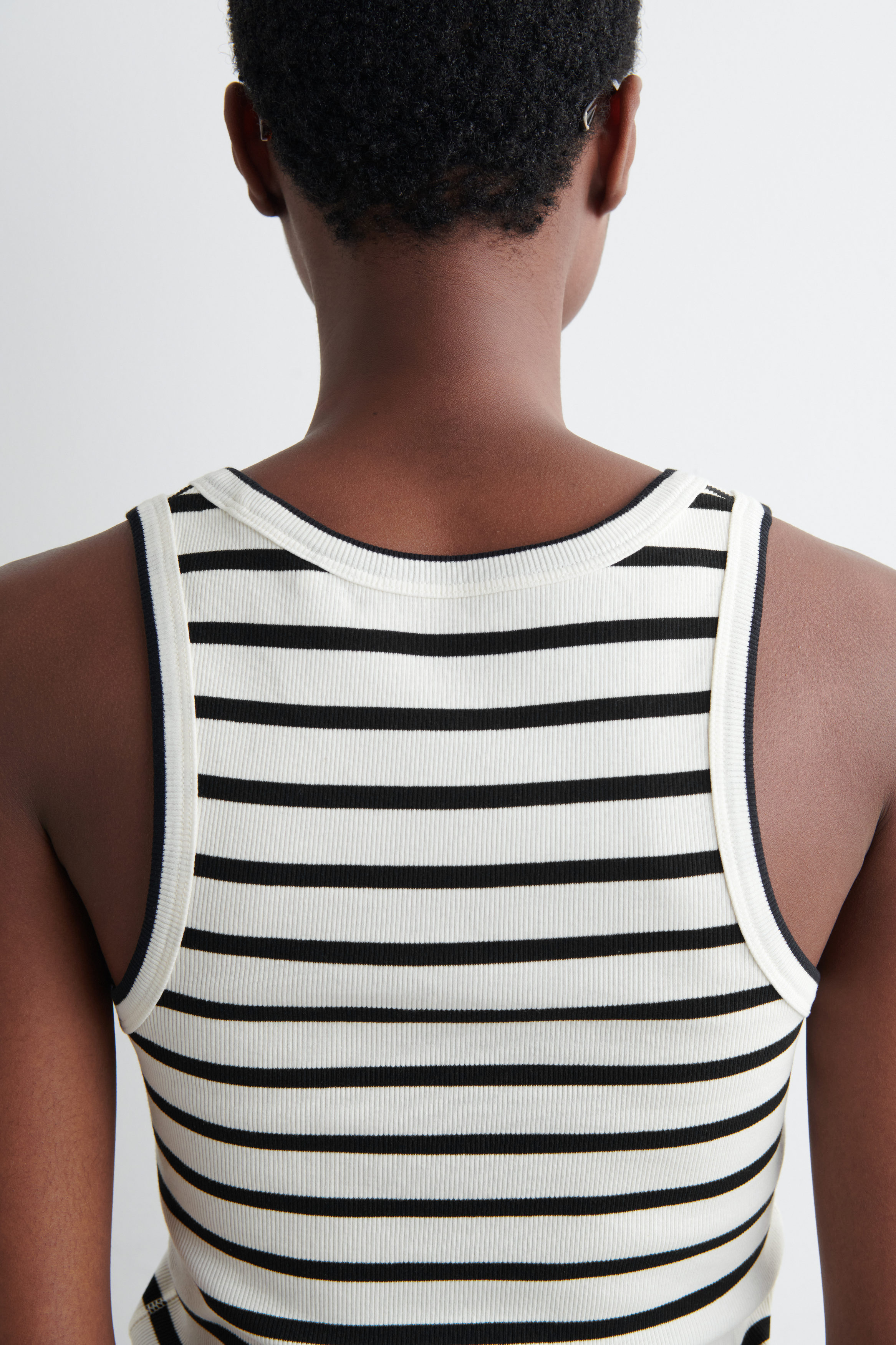 売れ筋商品|||ダナキャランニューヨーク カットソー トップス レディース Petite Cotton Ribbed Sweater Tank Top Black & Eggnog WOMEN'S SWEATERS & TOPS | DKNY
