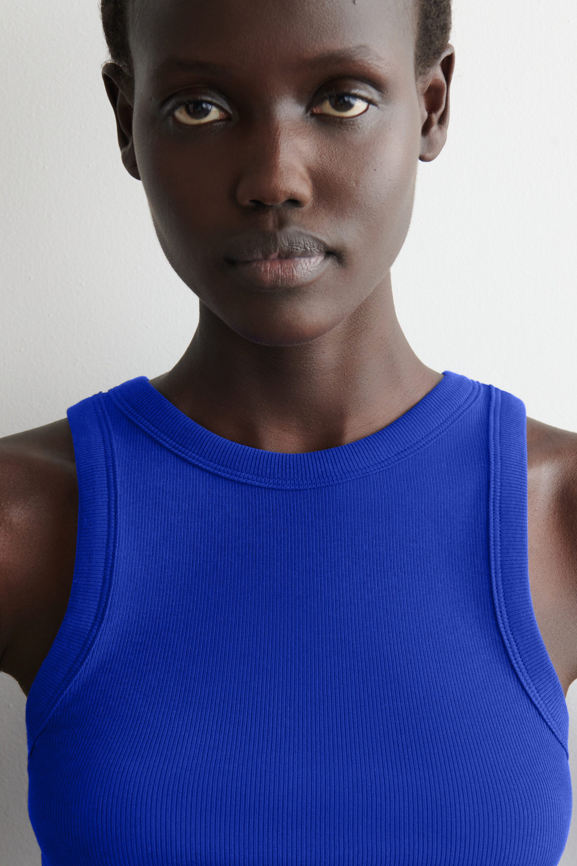 トップス Cotton ribbon tank Dense rib tank top– Róhe