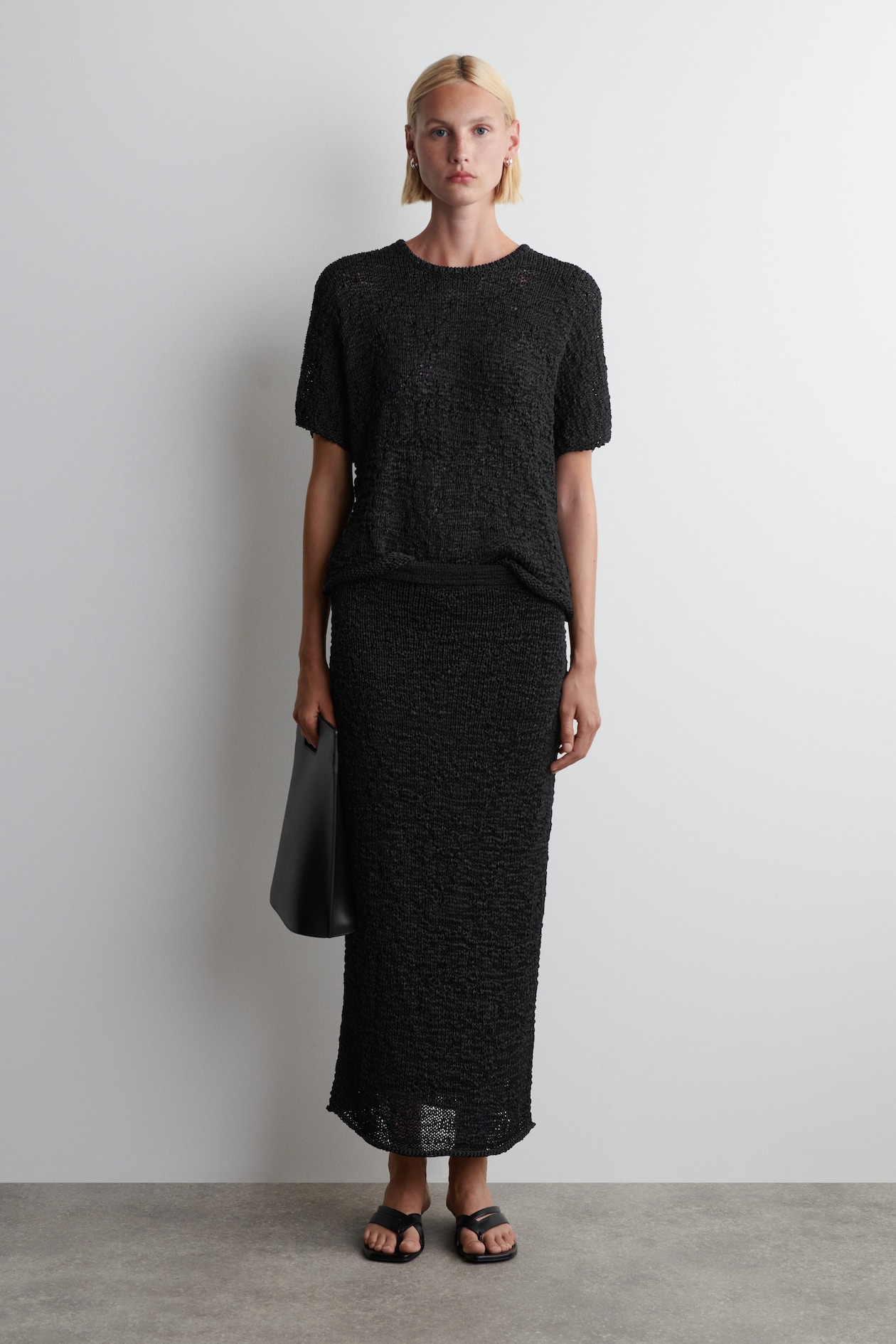 Jupe COS Taille 6 (UK) - Gris Vert - Soie Doublée - Coupe A Midi - Femme