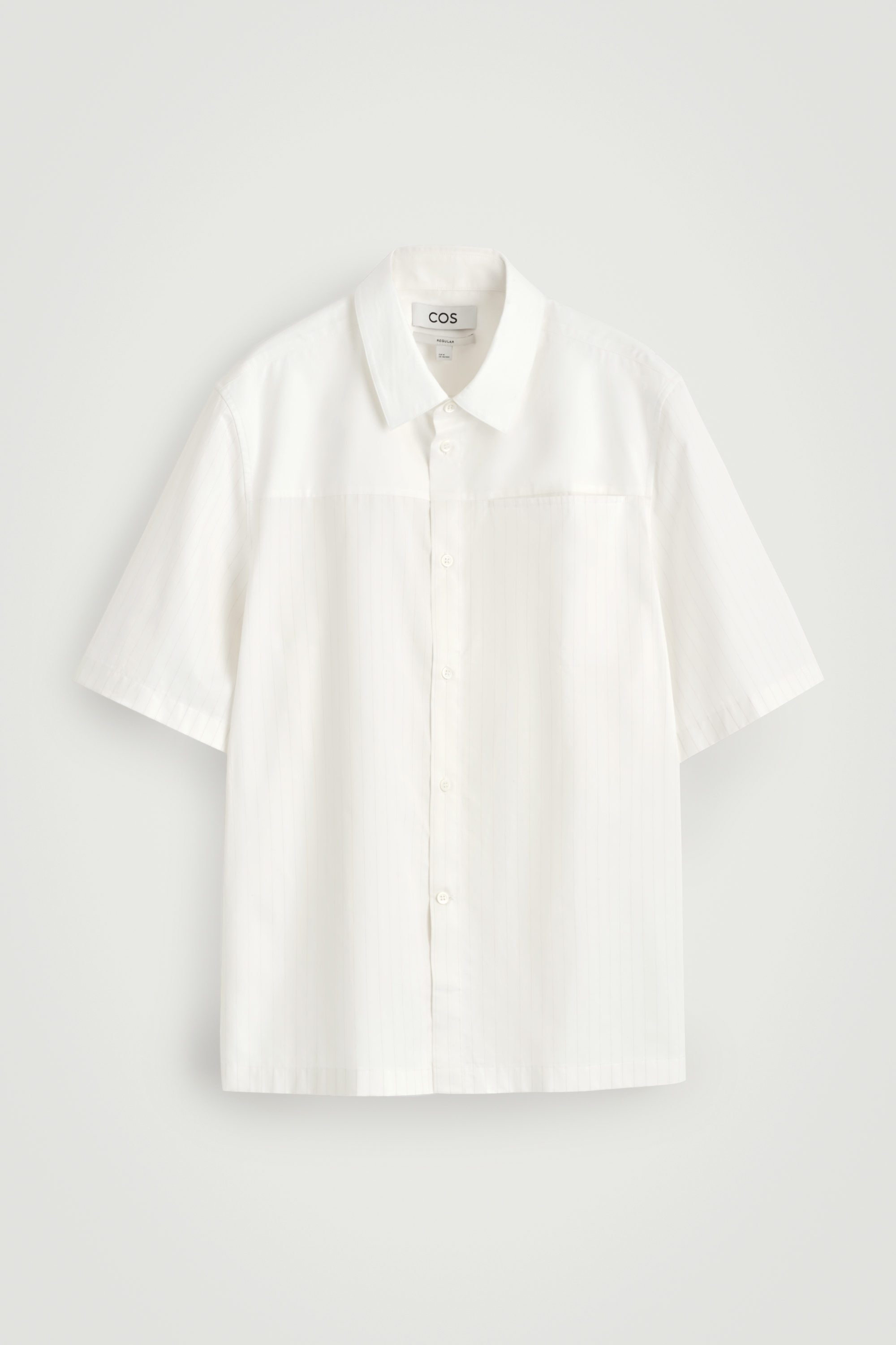 KNITTED CAMP COLLAR SHORT-SLEEVE SHIRT - DUSTY PINK | COS