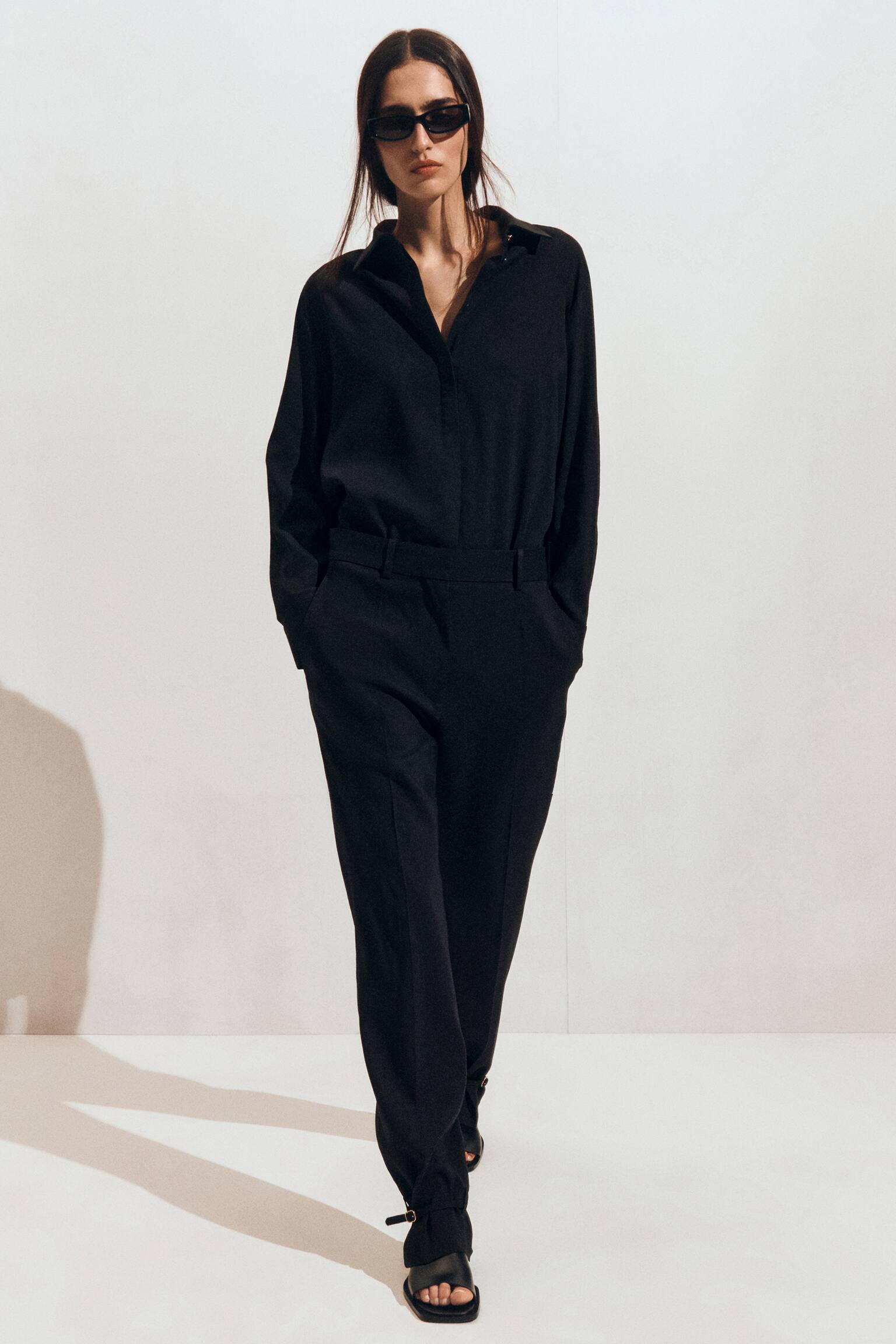 LINEN STRAIGHT-LEG TROUSERS - 6