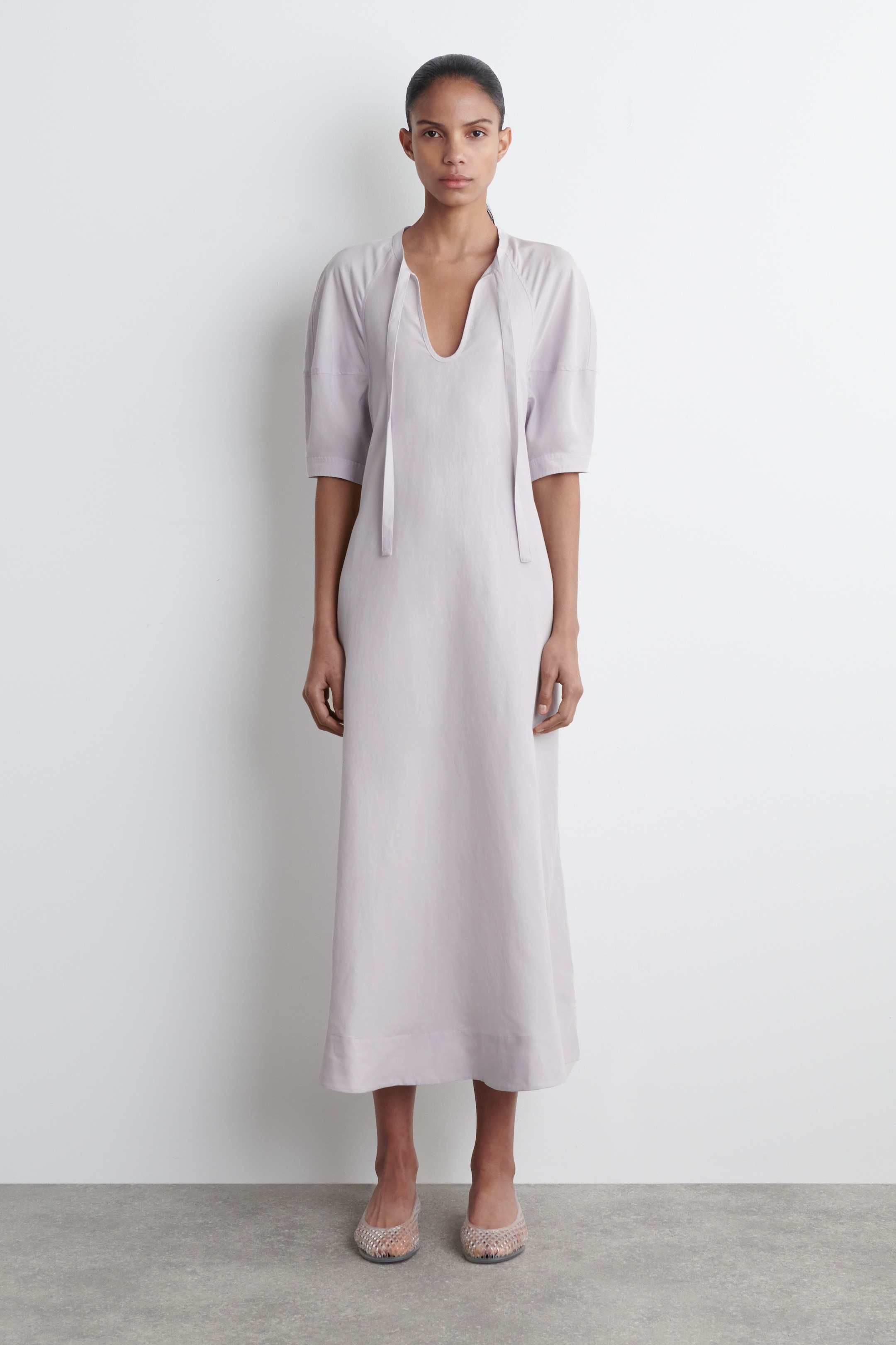 Ingrandisci l'immagine: TIE-DETAIL MIDI DRESS - LILAC - DONNA | H&M CH 3