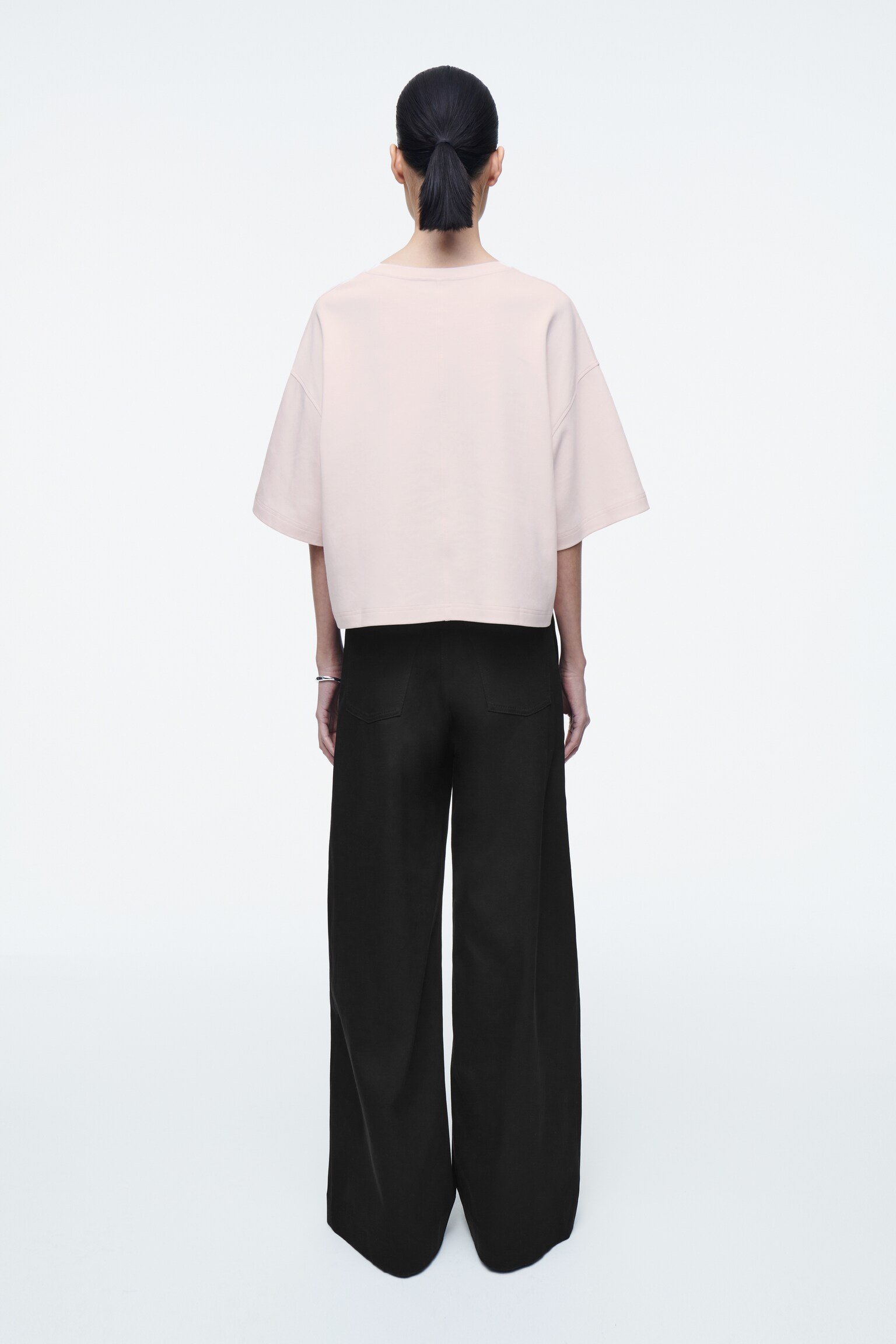 KASTENFÖRMIGES OVERSIZED-T-SHIRT - HELLROSA/HELLBLAU/WEISS/KOBALTBLAU - 3