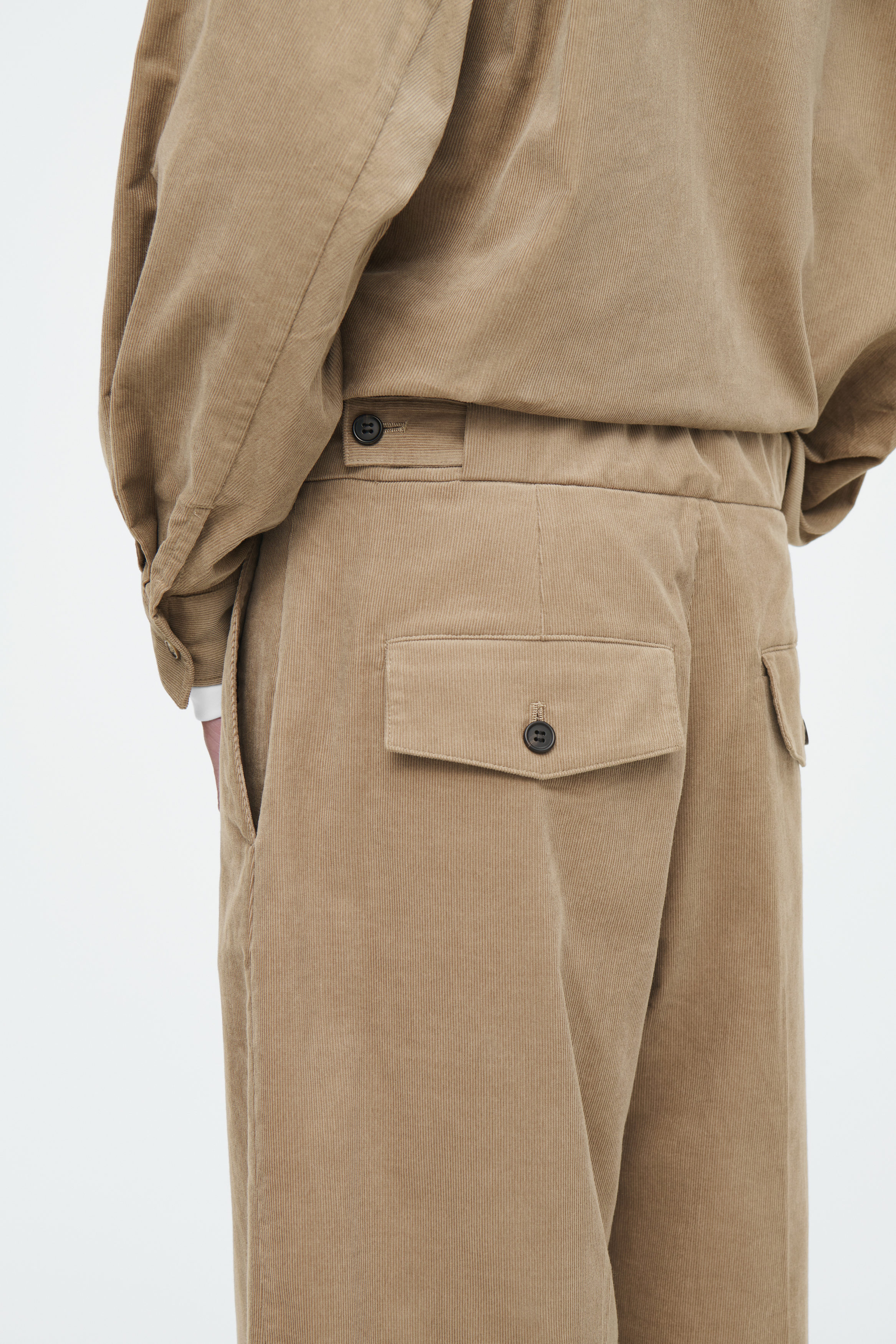 CROPPED CORDUROY PANTS - BEIGE | COS
