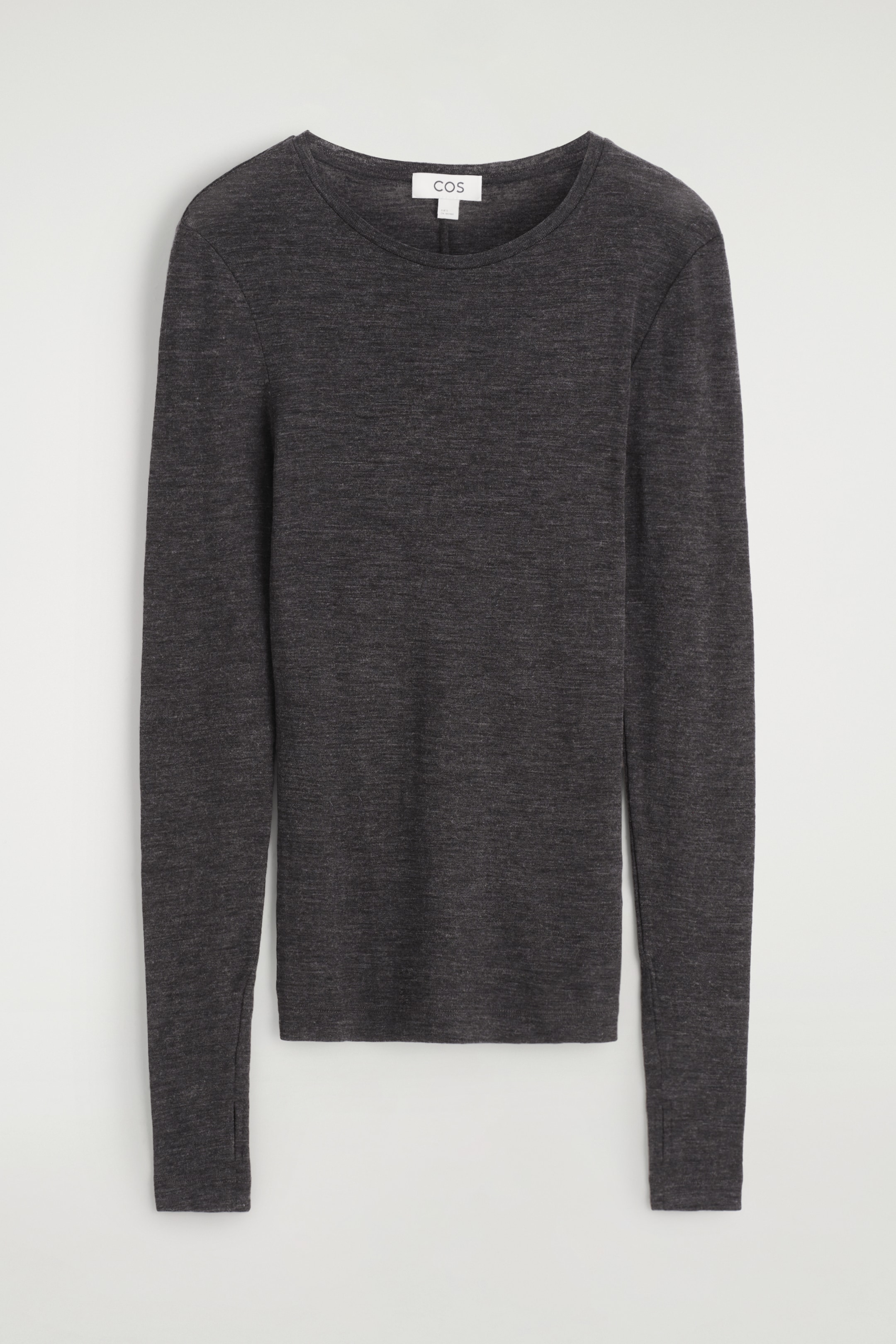 Ver imagen más grande: TOP AJUSTADO DE LANA MERINO - GRIS MARENGO JASPEADO - MUJER | H&M ES 6