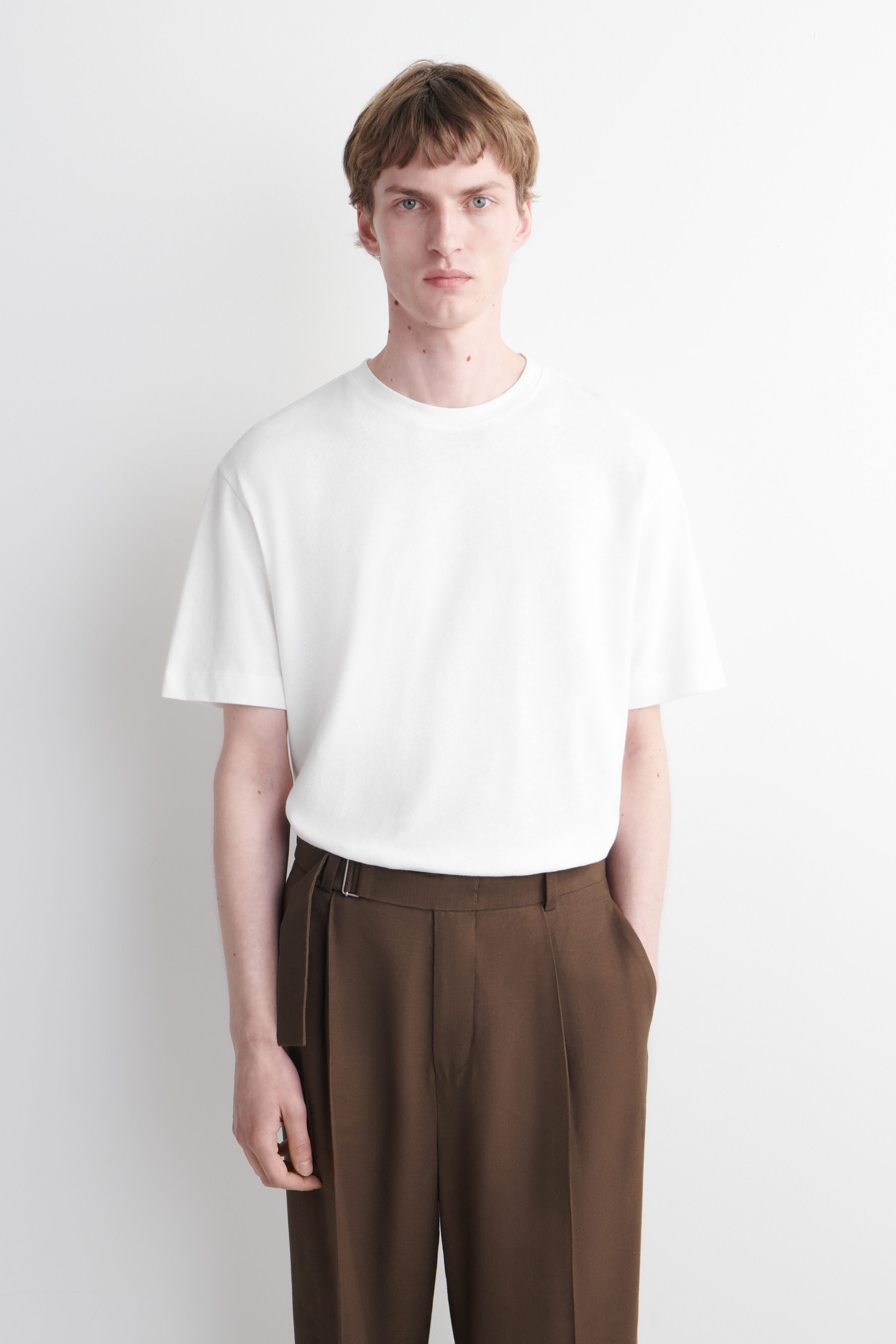 RELAXED COTTON-LINEN T-SHIRT