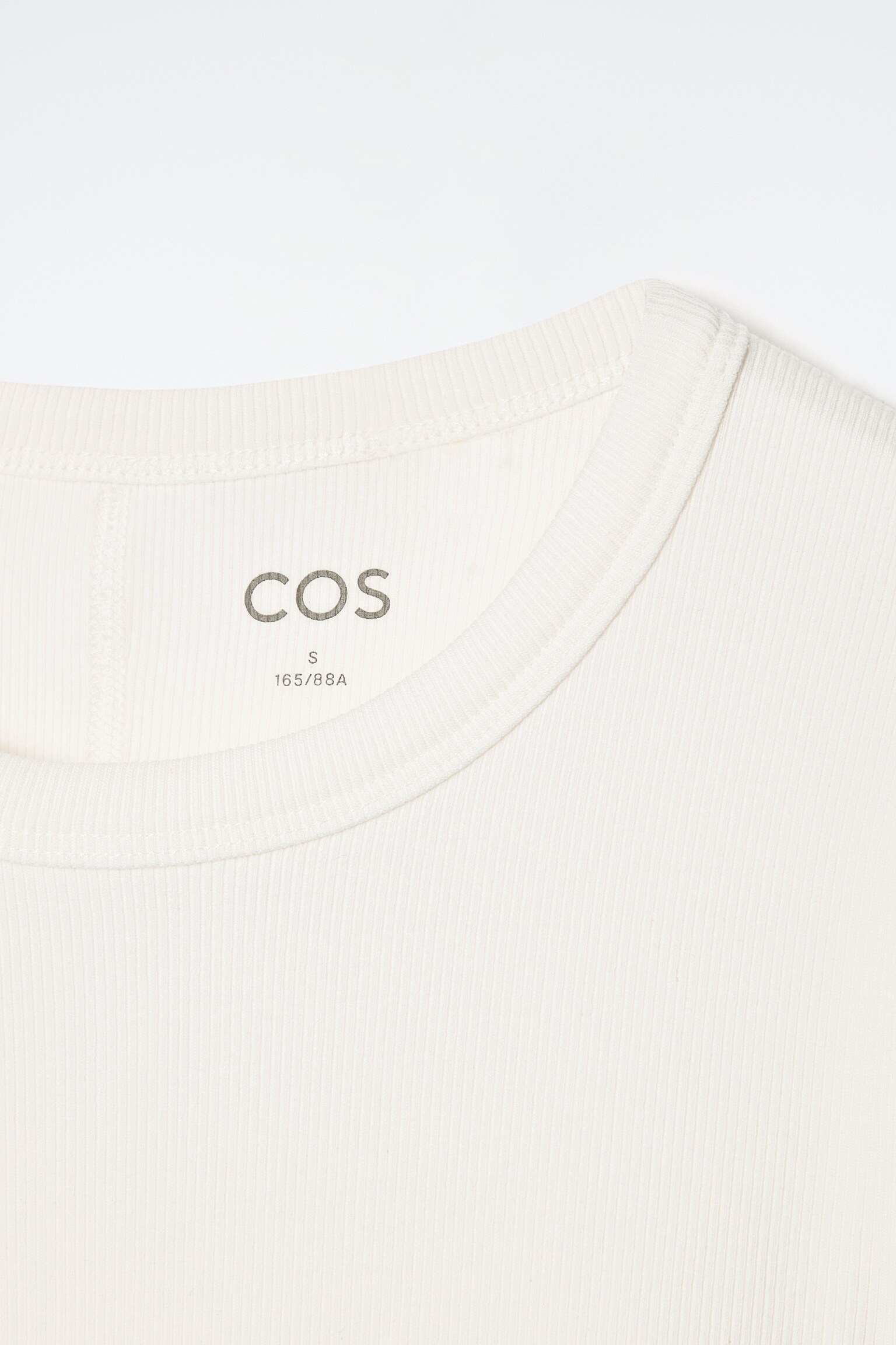 RIBBED JERSEY LONG-SLEEVED TOP - WHITE/BLACK - 3