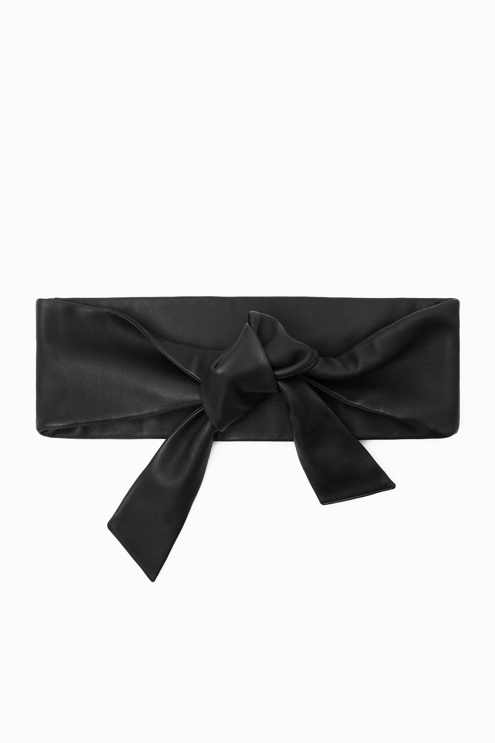 KNOTTED LEATHER WAIST BELT - BLACK | COS US