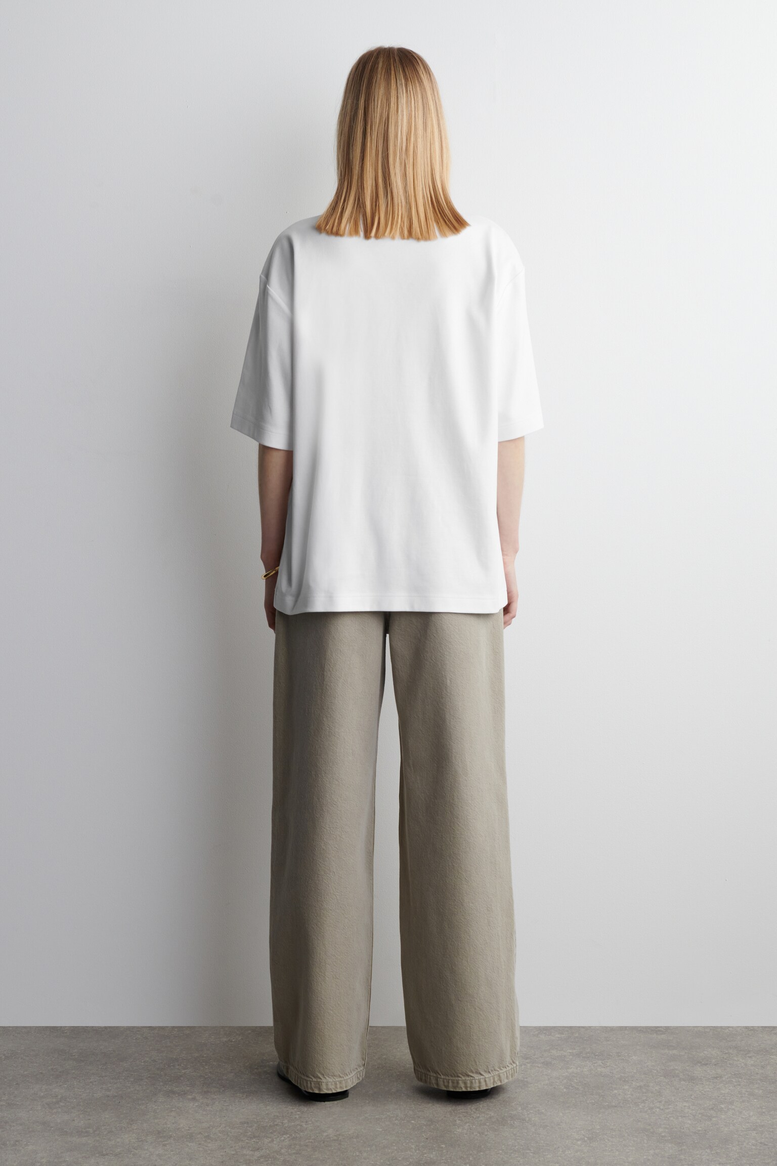 T-SHIRT OVERSIZE EN COTON - BLANC/ROUGE PROFOND/VERT CLAIR - 6