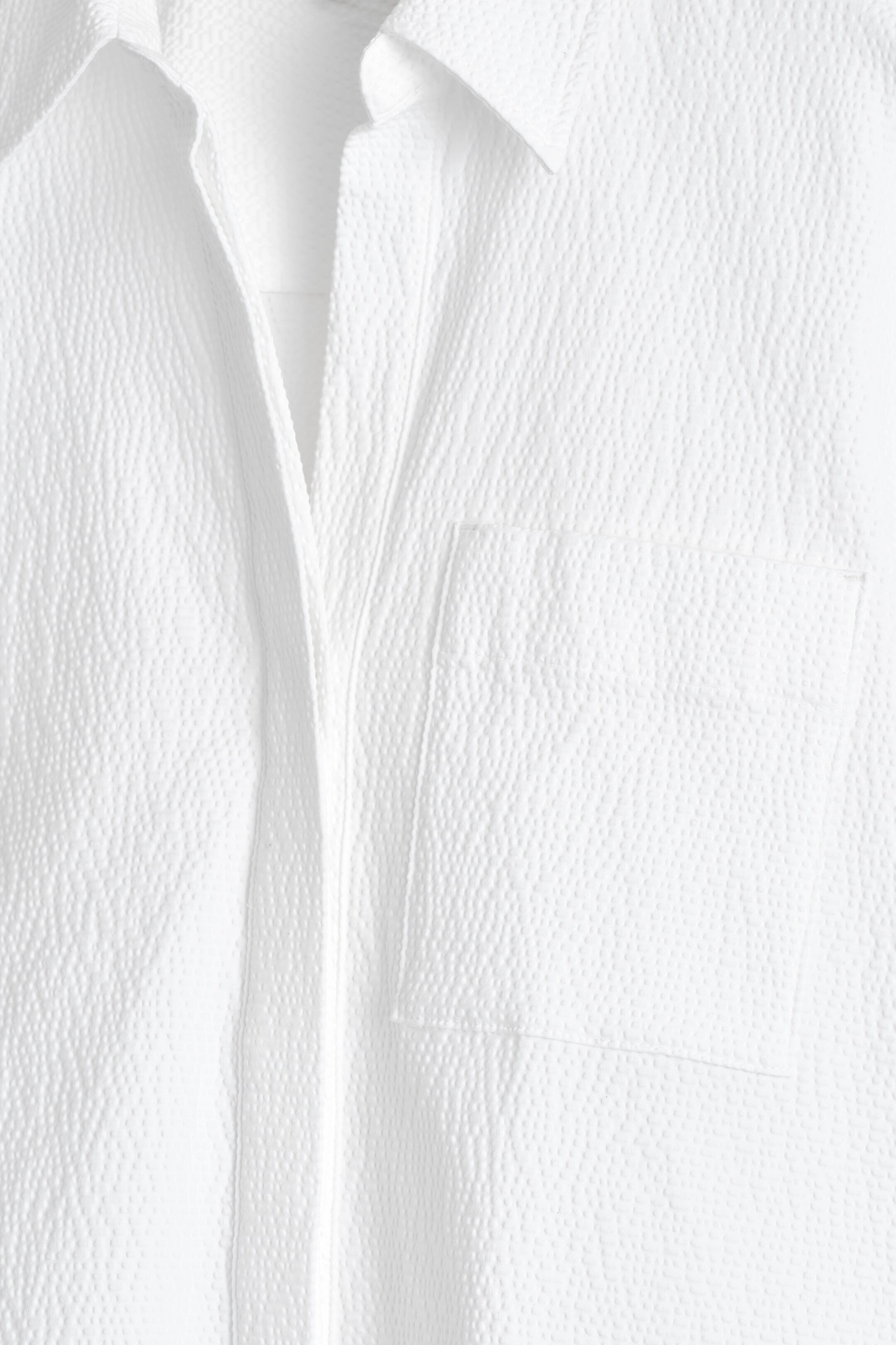 Ver imagem maior: CAMISA DE SEERSUCKER A RISCAS - BRANCO - SENHORA | H&M PT 8
