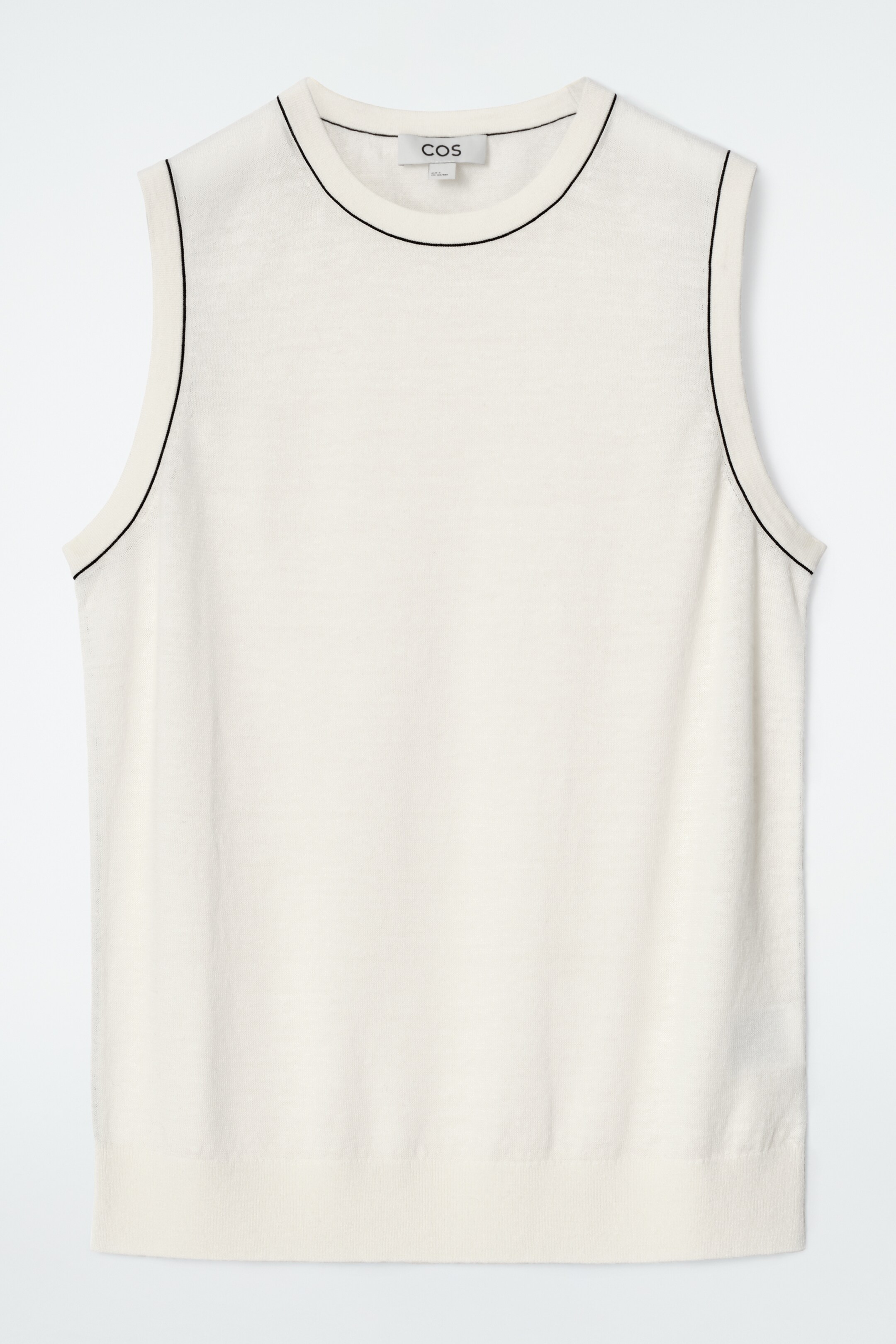 Zobrazit větší obrázek: MERINO VLNA-LEN SMĚS TÍLKO - KRÉMOVÁ - ŽENY | H&M CZ 6