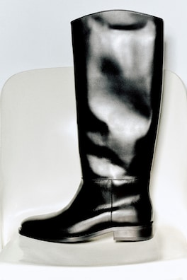 LEATHER RIDING BOOTS — BLACK 3