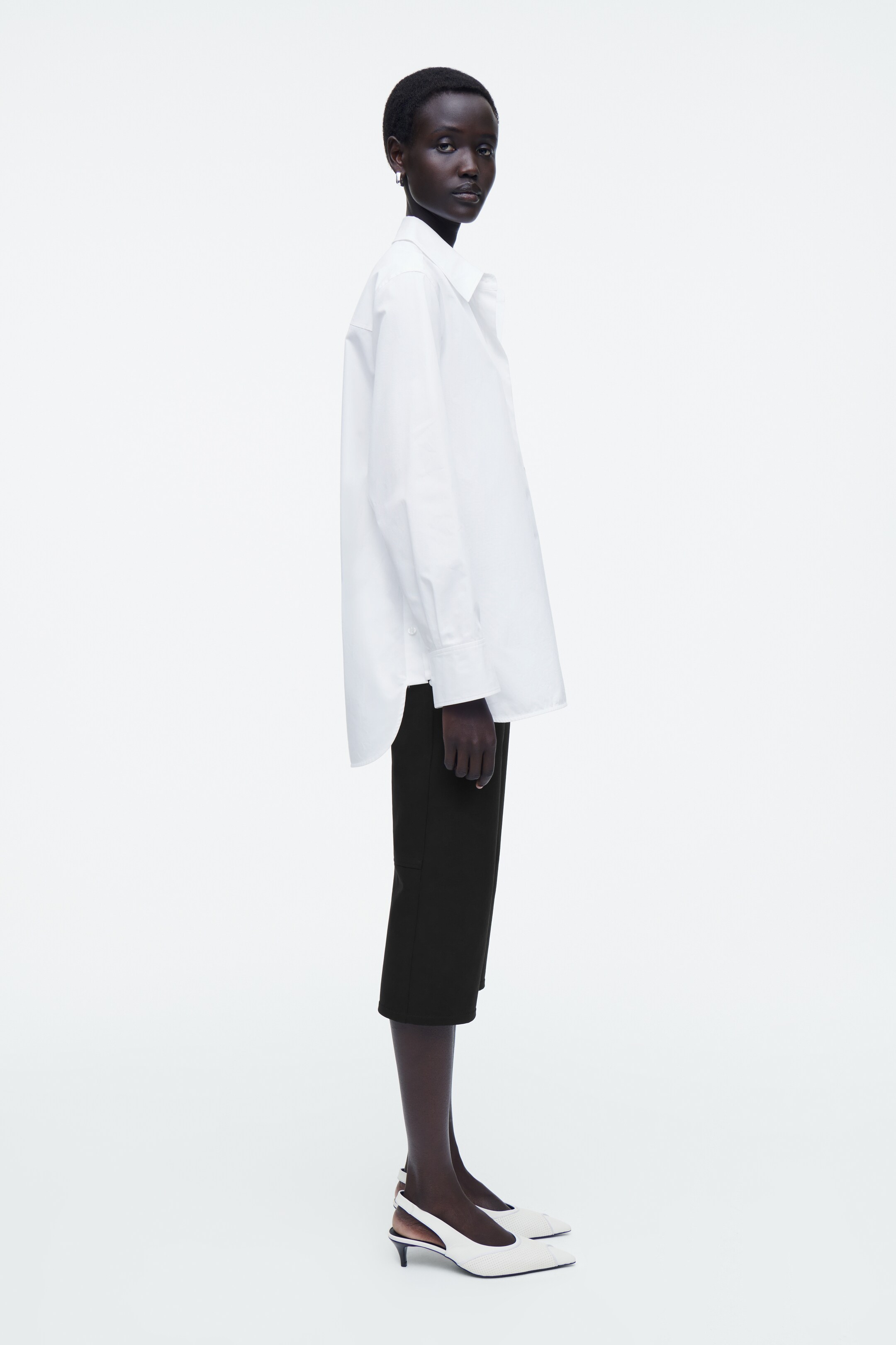 Ingrandisci l'immagine: PERFORATED LEATHER SLINGBACK HEELS - WHITE - DONNA | H&M CH 2