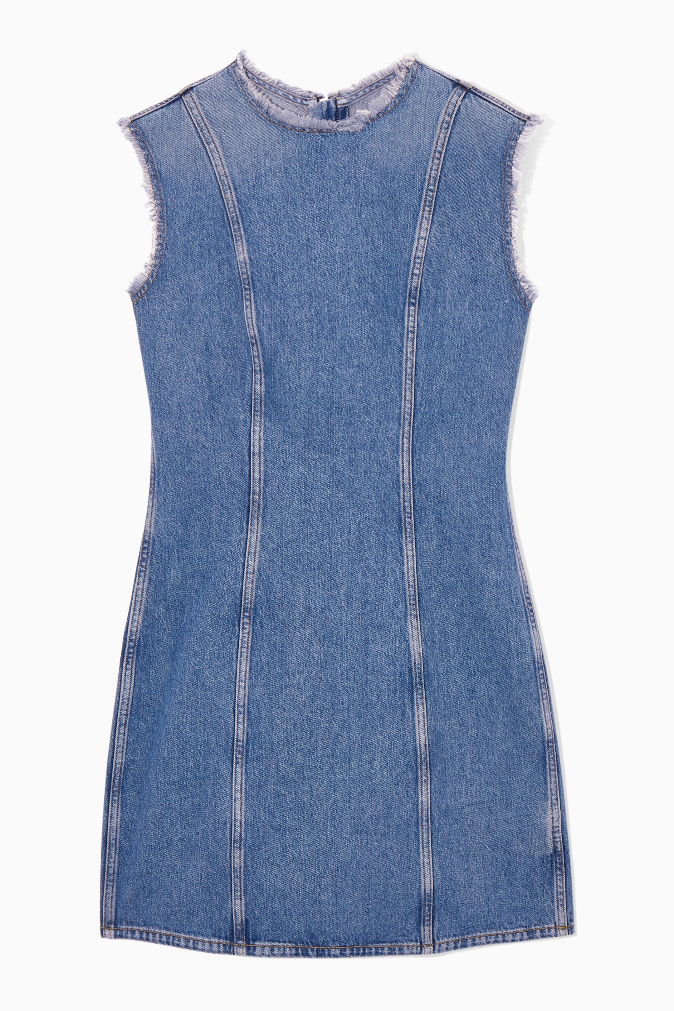 View larger image: PANELLED DENIM MINI DRESS - BLUE - Ladies | H&M GB 1