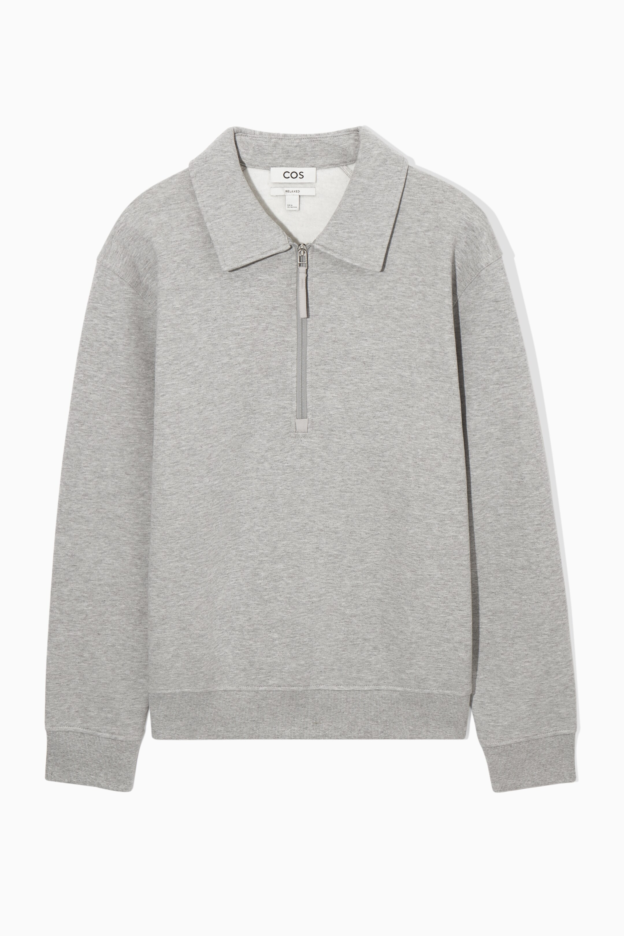 View larger image: COLLARED HALF-ZIP SWEATSHIRT - GREY MELANGE - Men | H&M GB 1