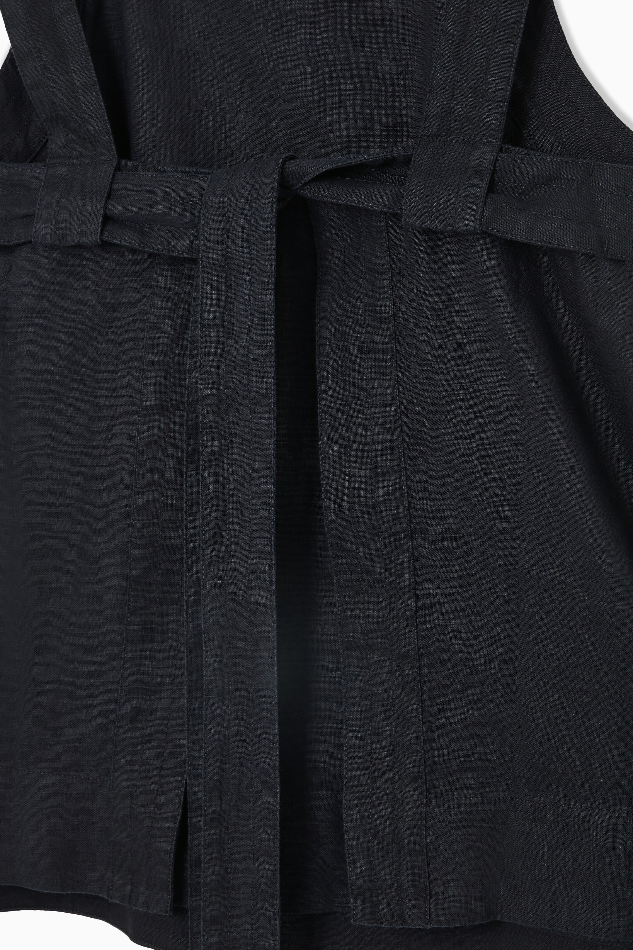 Agrandir l'image: HAUT DOS NOUÉ EN LIN - BLEU MARINE - FEMME | H&M CH 2