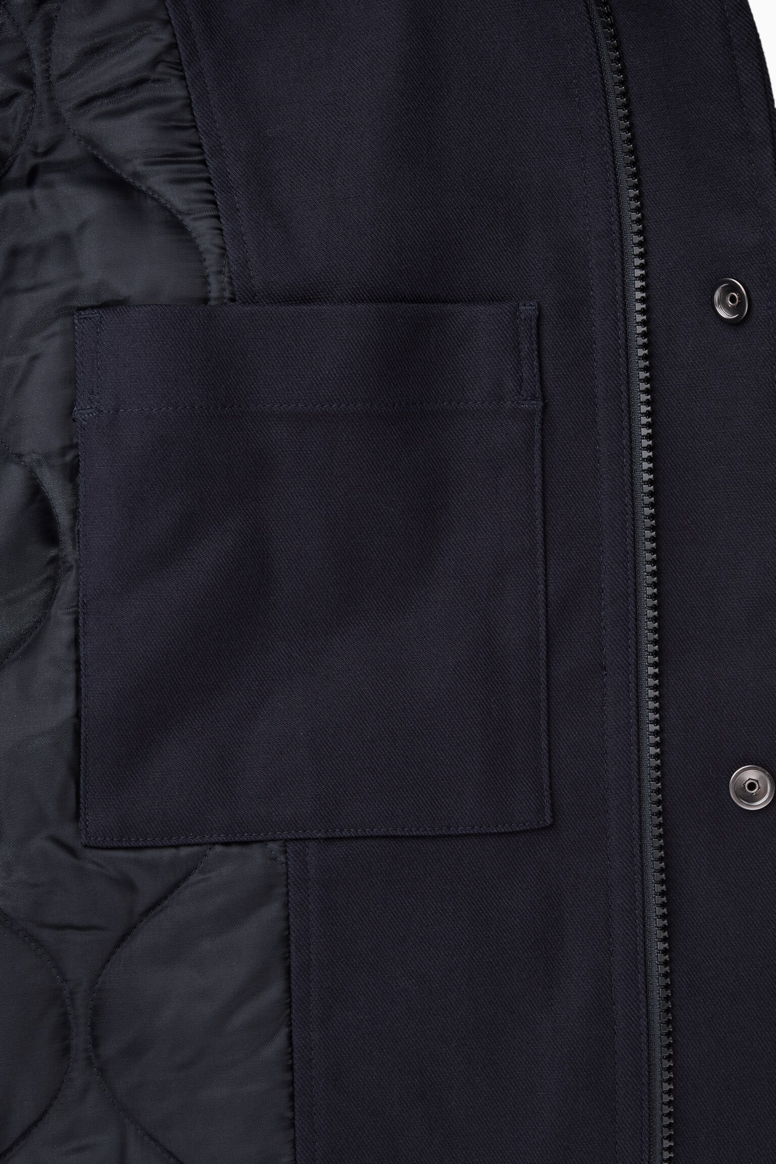 PARKA À CAPUCHE REMBOURRÉE - BLEU MARINE - 3